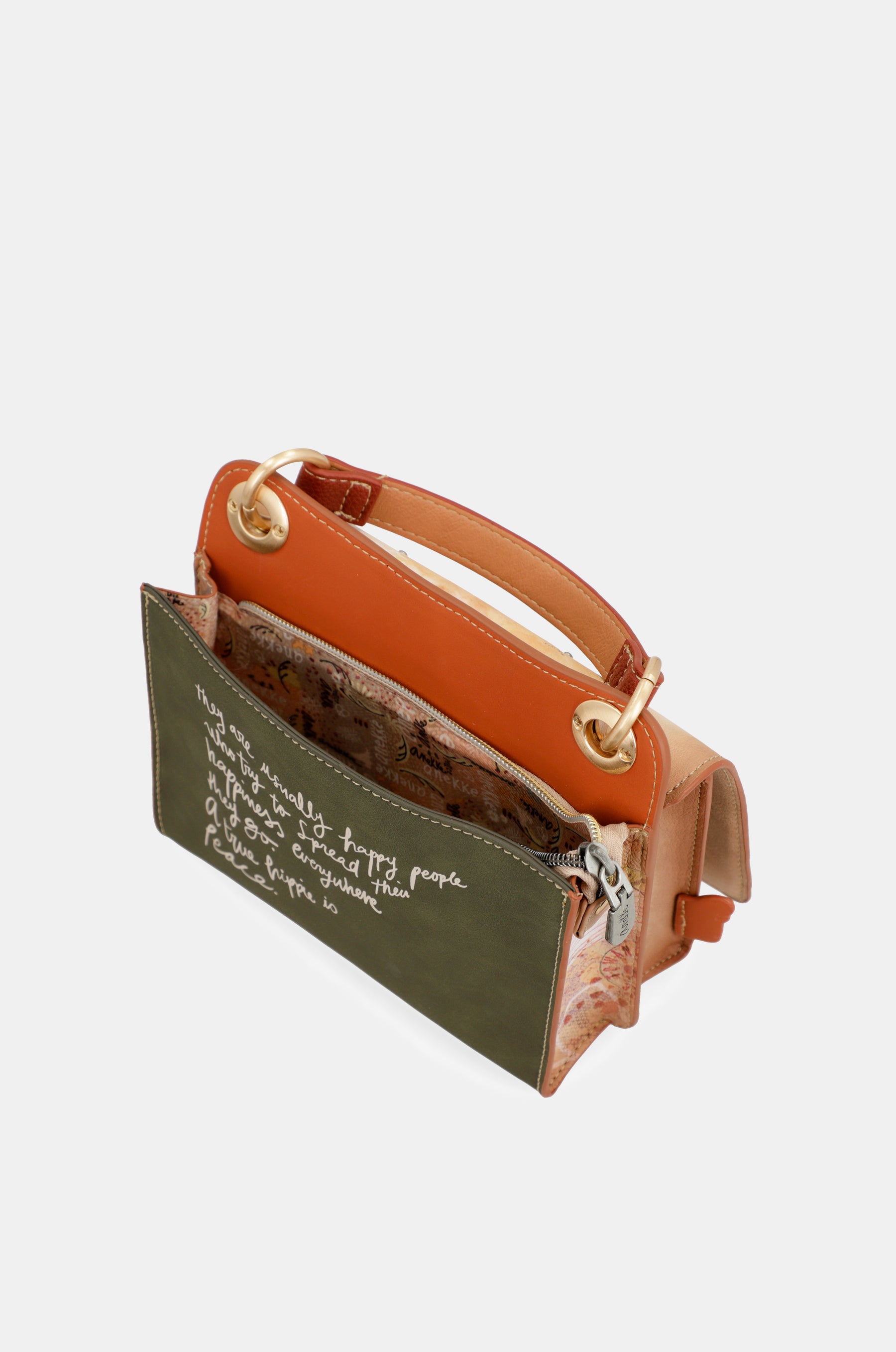 Mini borsa cammello Peace & Love
