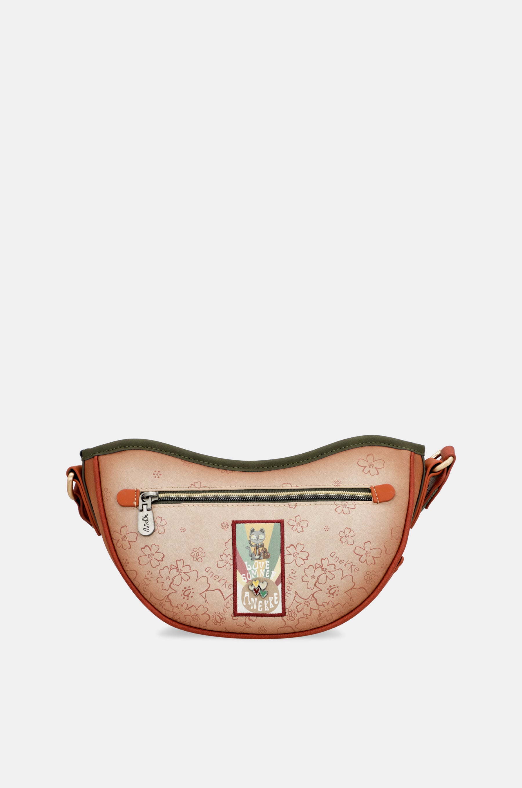 Borsa ovale cammello Peace & Love
