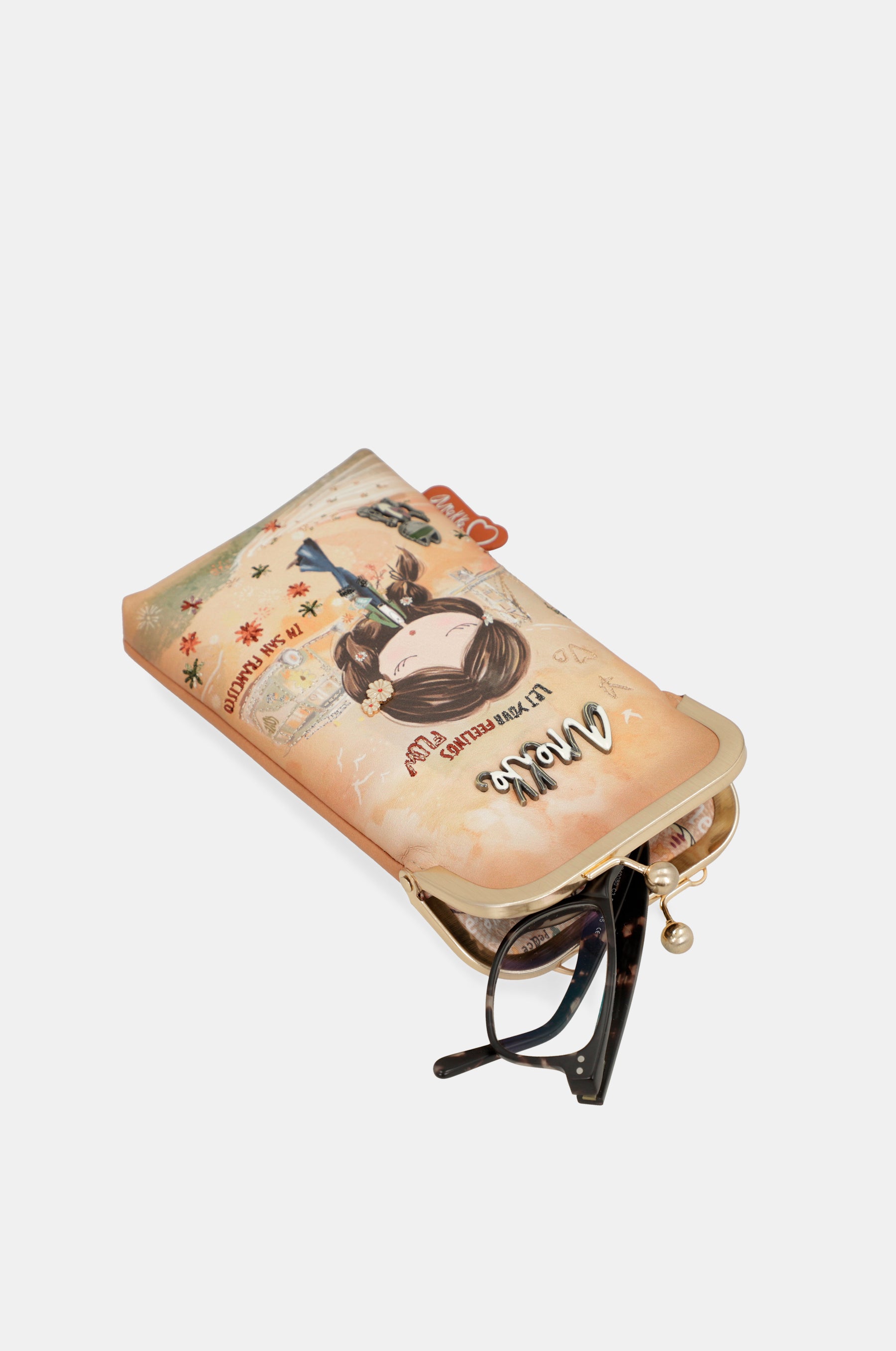 Peace & Love cammello 3-in-1 RFID portafoglio borsa