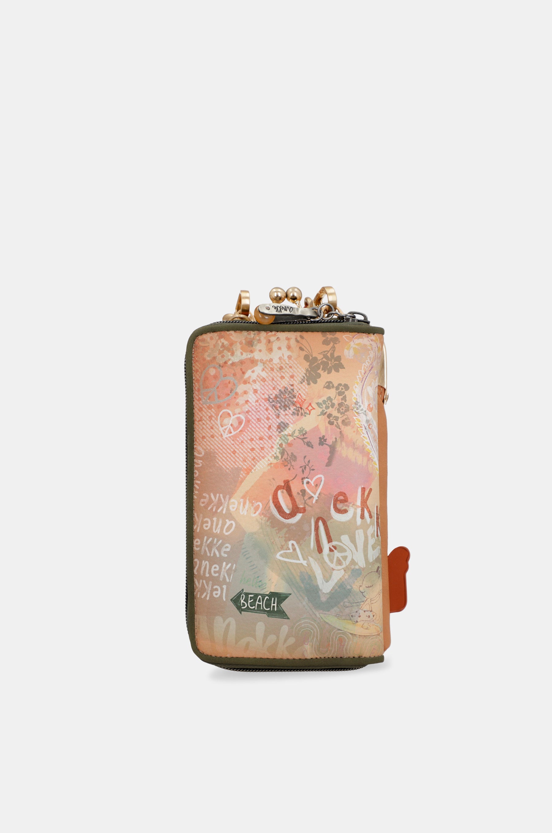 Peace & Love cammello 3-in-1 RFID portafoglio borsa