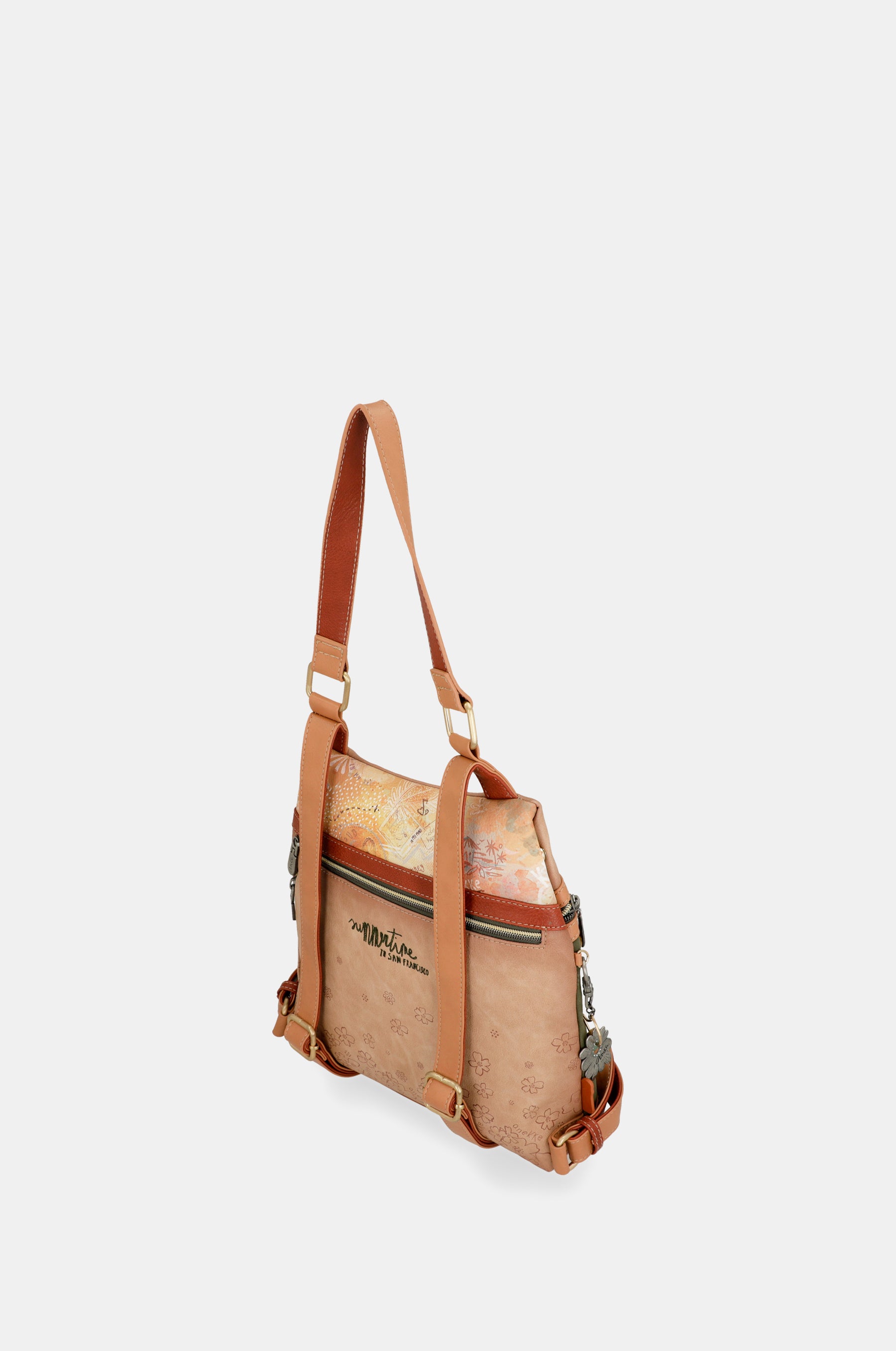 Zaino antifurto Anekke Peace & Love cammello