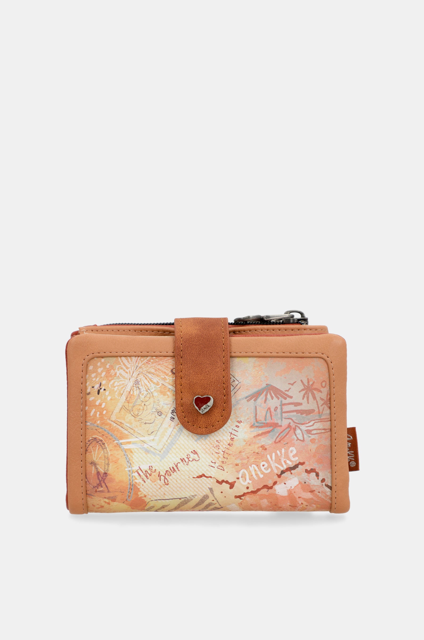 Portafoglio RFID piccolo cammello Peace & Love