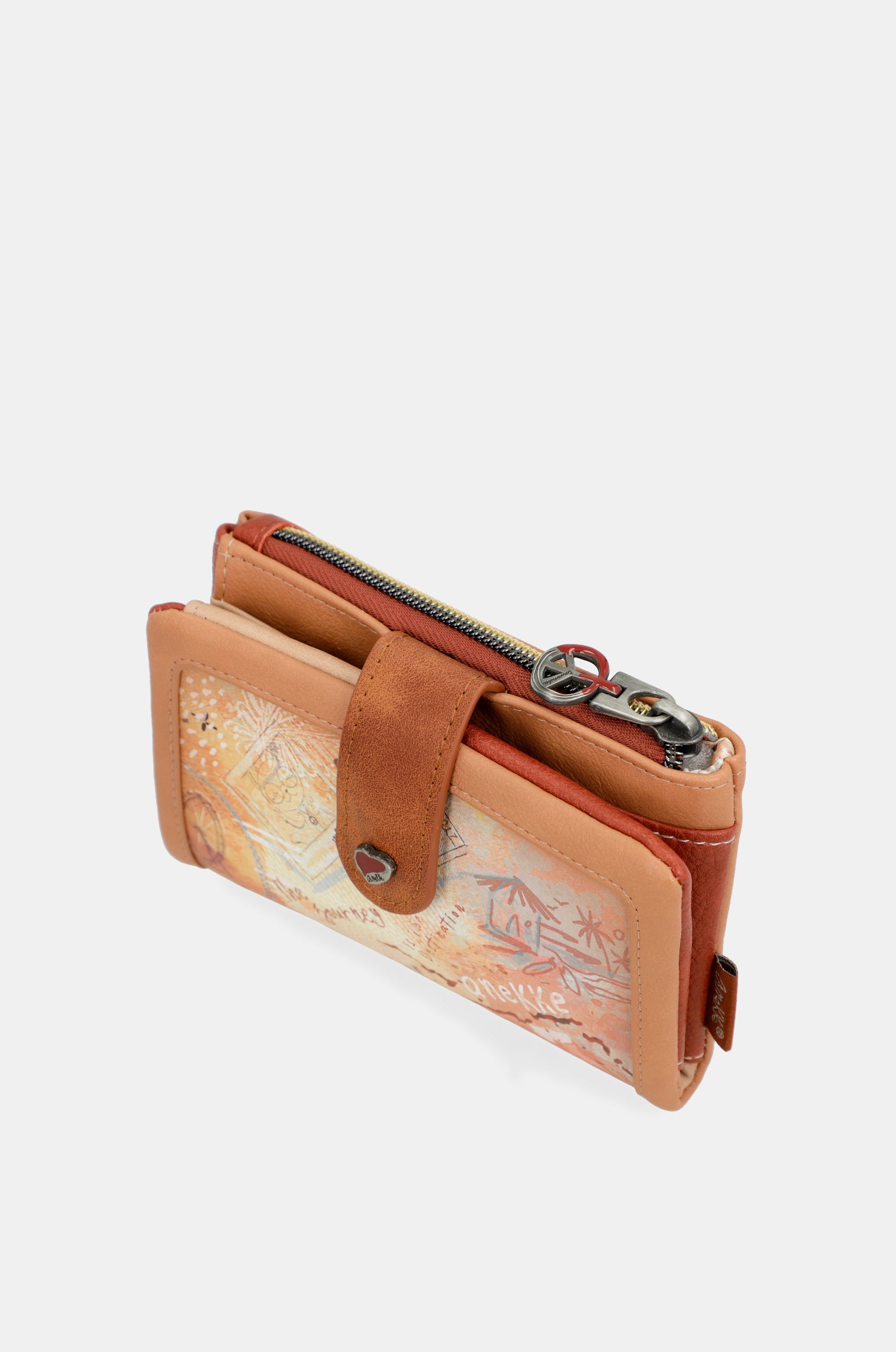 Portafoglio RFID piccolo cammello Peace & Love