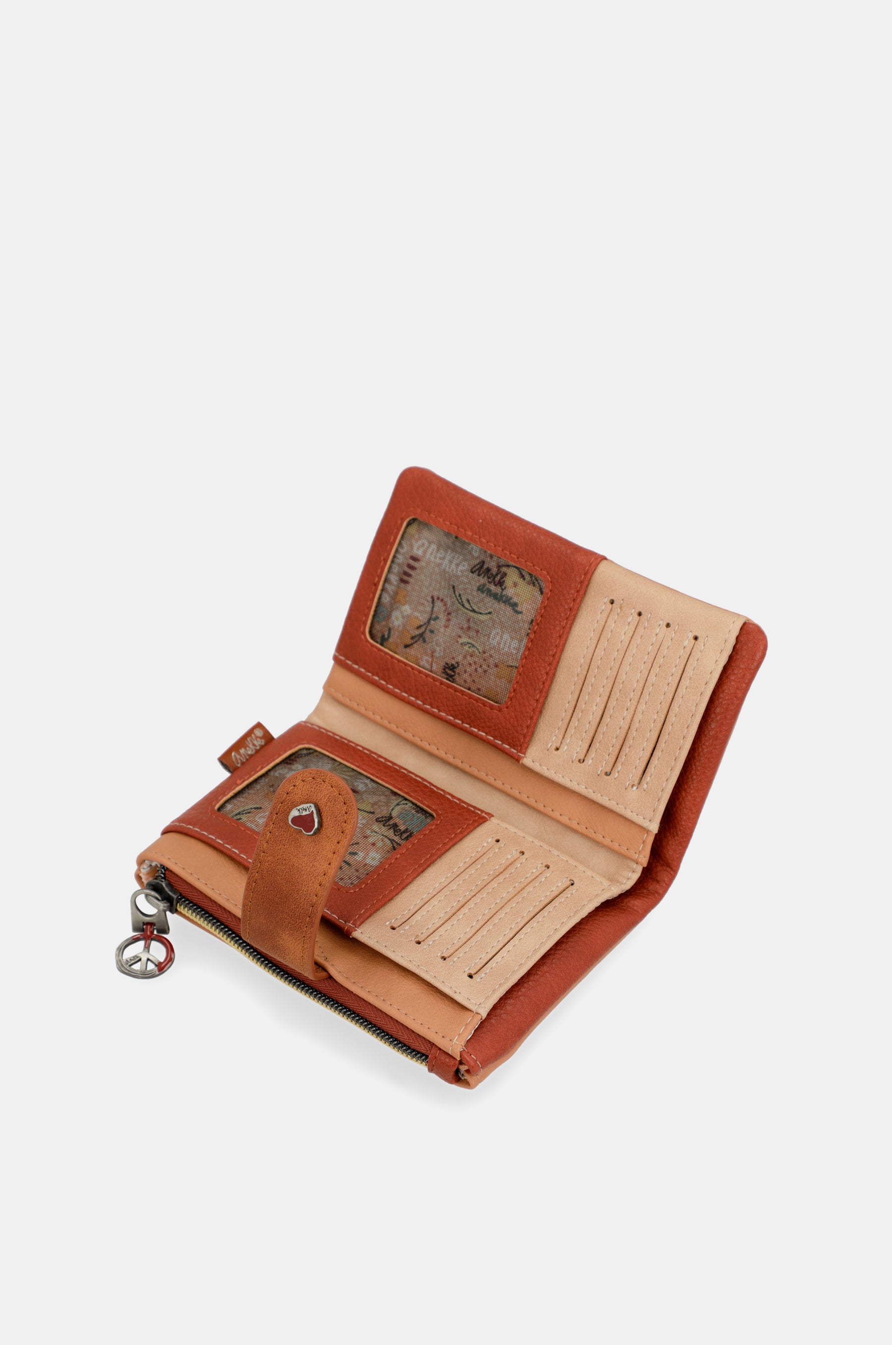 Portafoglio RFID piccolo cammello Peace & Love