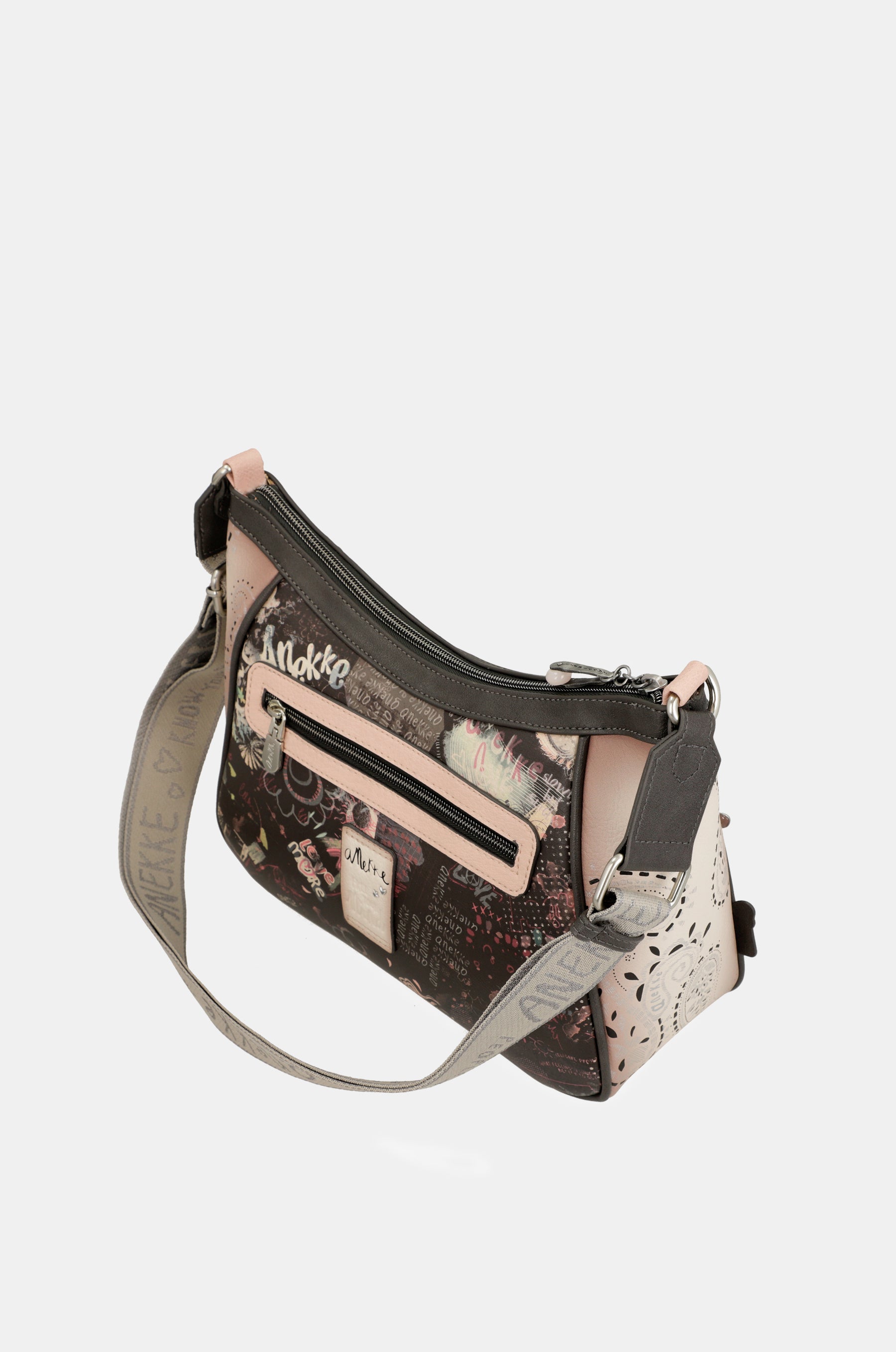Borsa a tracolla rosa Peace & Love