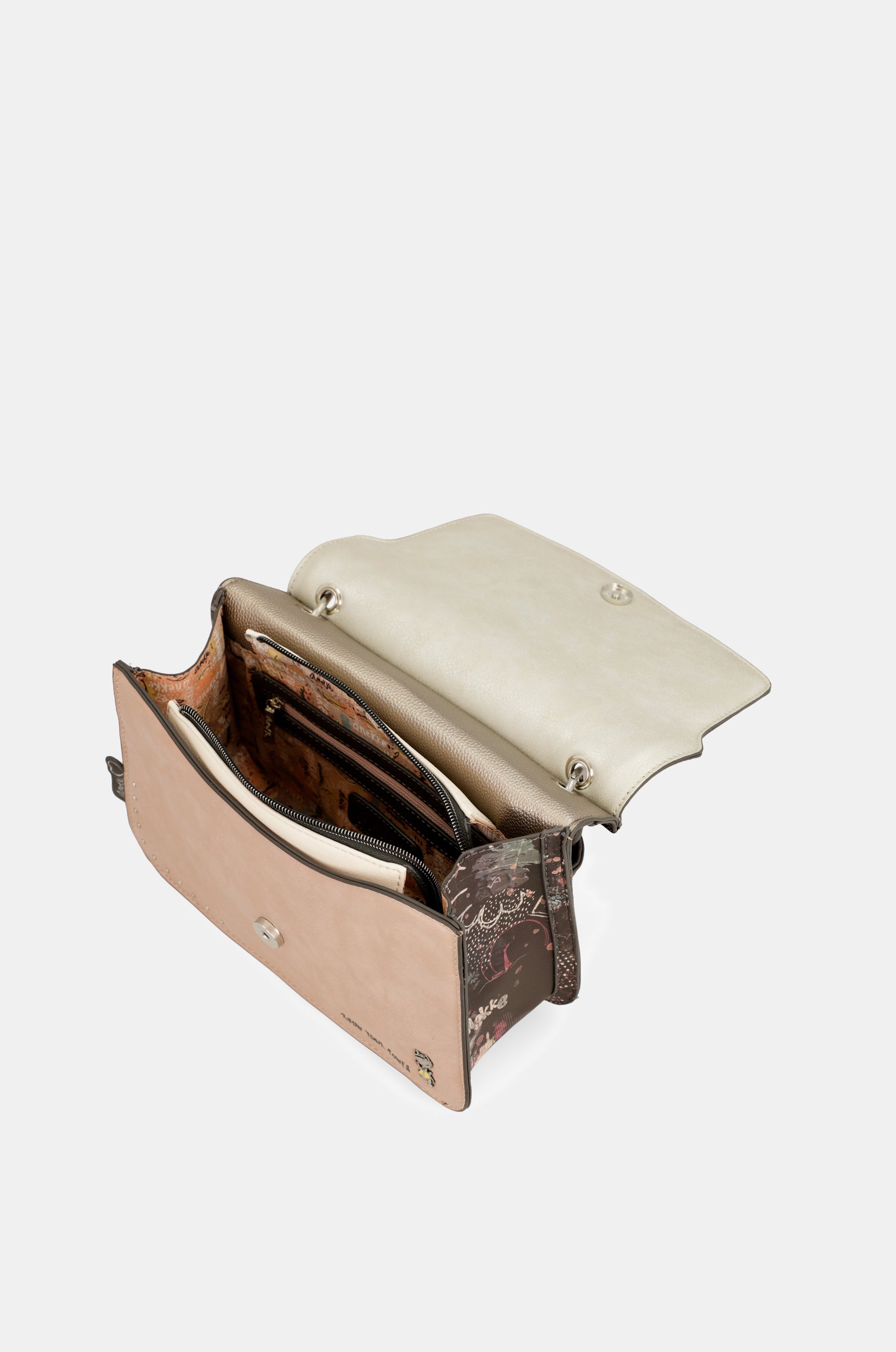 Borsa con patta rosa Peace & Love