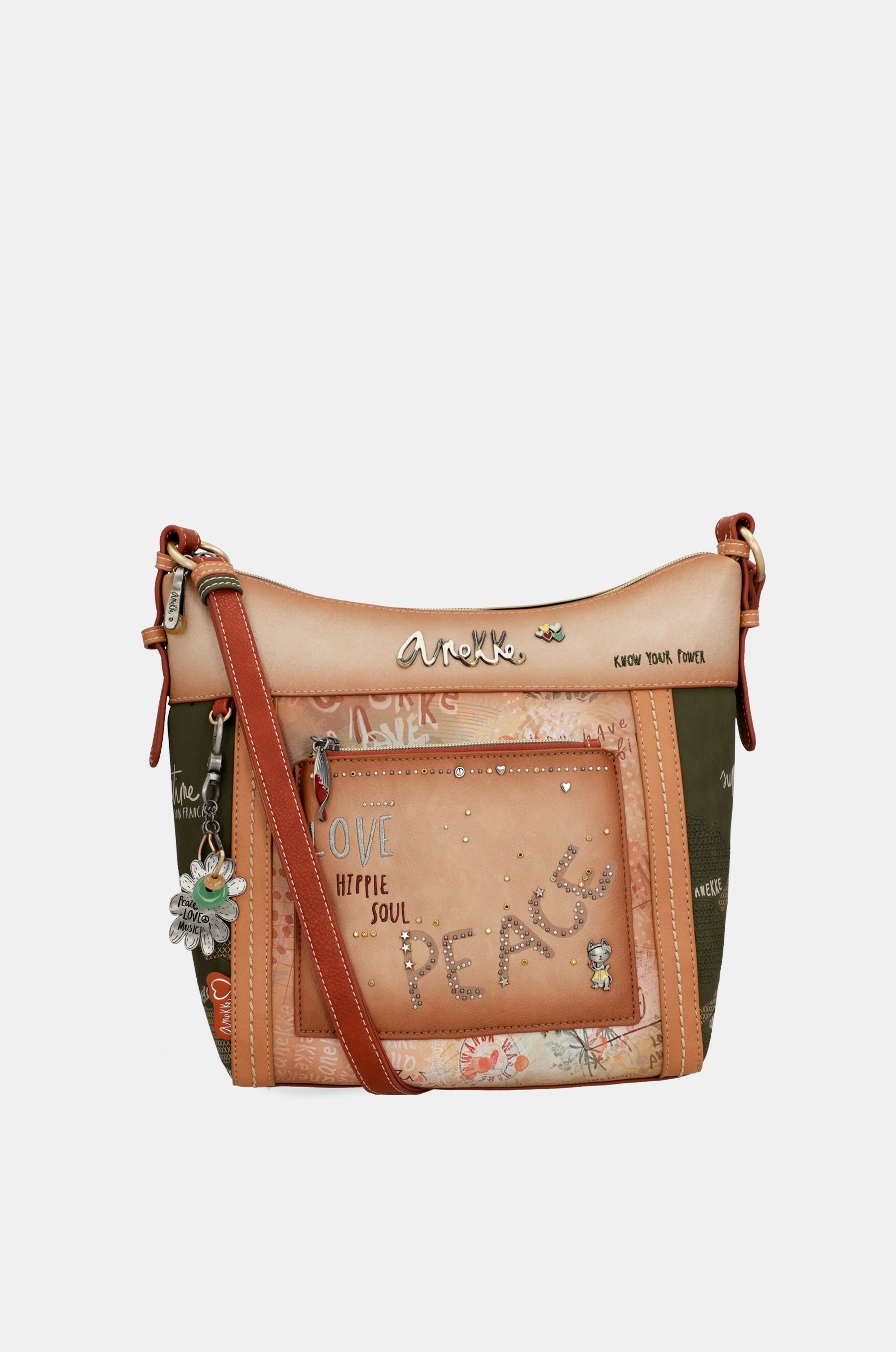 Borsa a tracolla grande Flower
