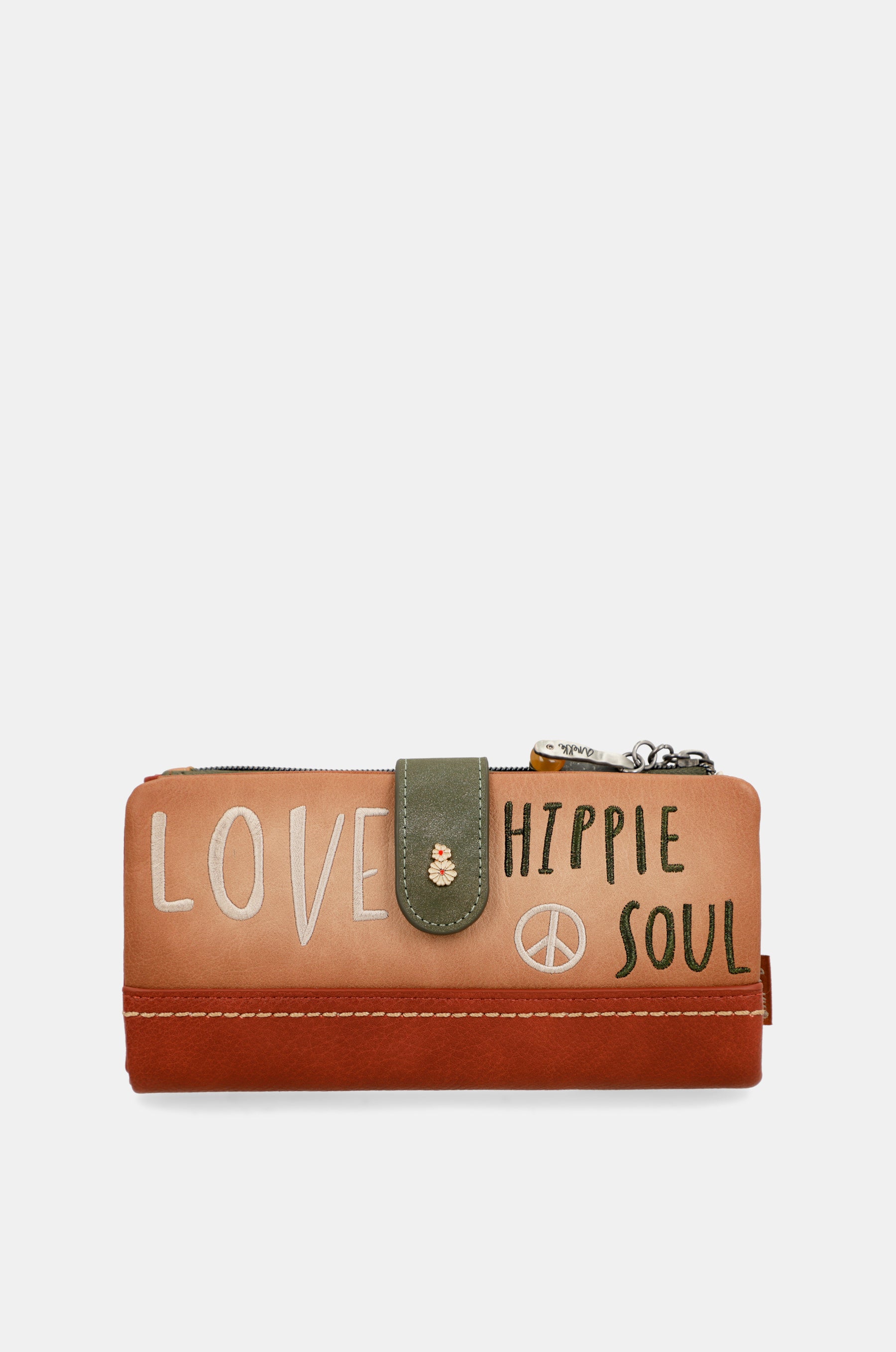 Portafoglio RFID grande e flessibile Flower