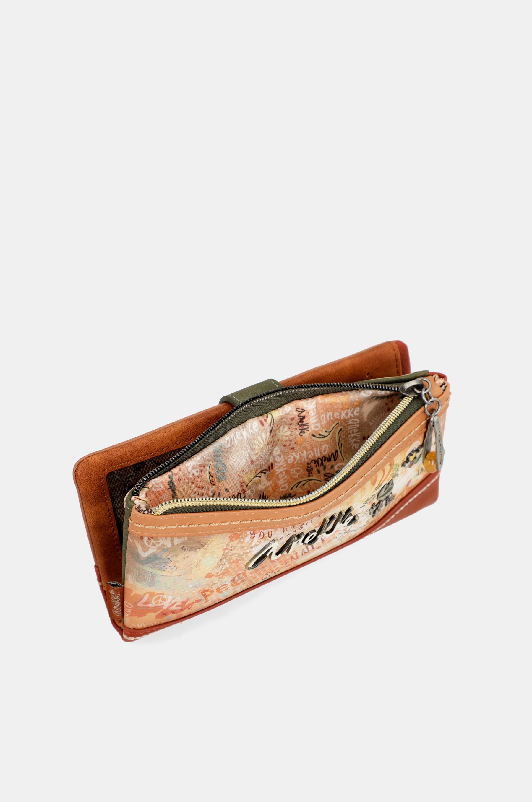 Portafoglio RFID grande e flessibile Flower