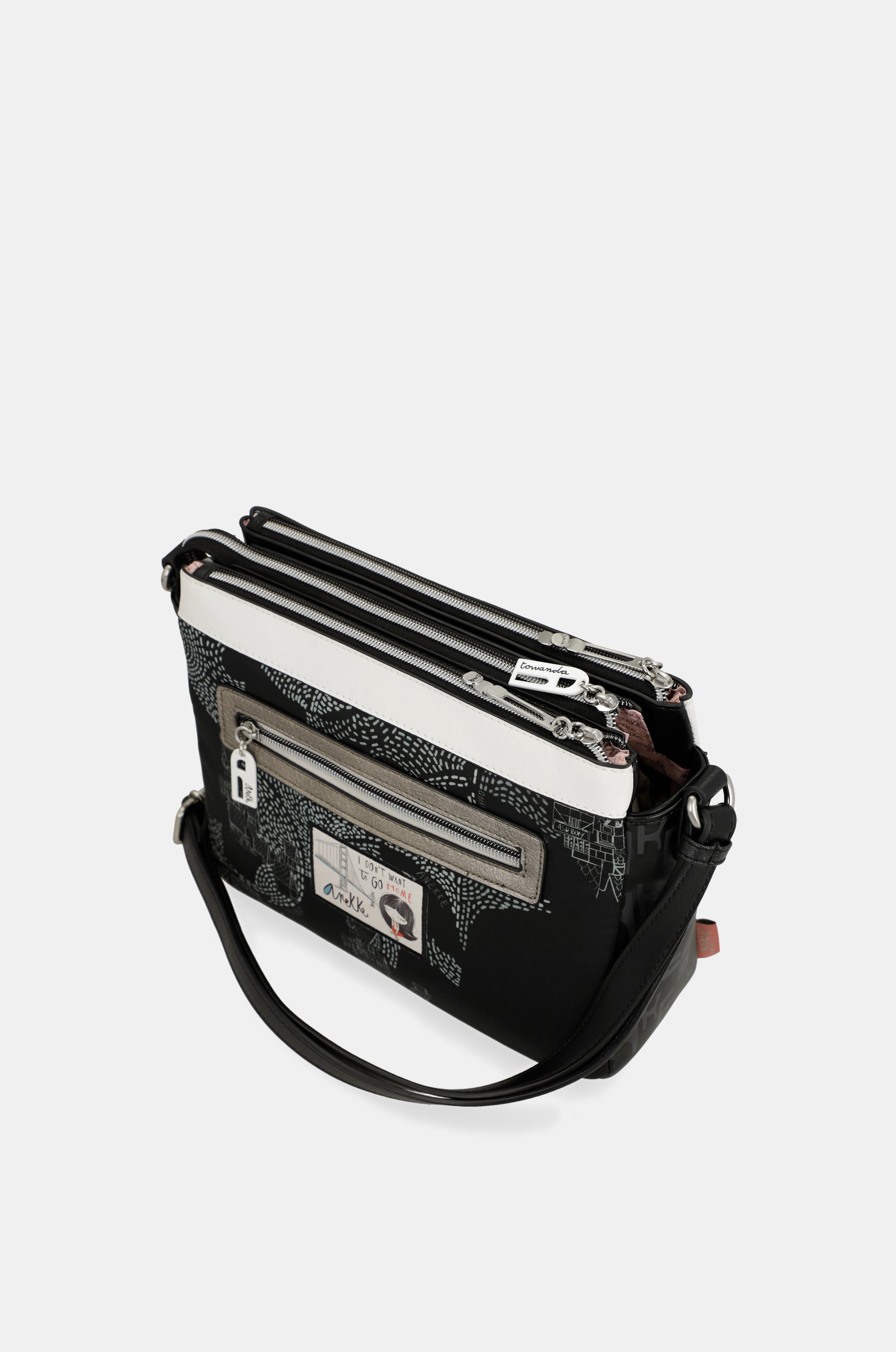 Borsa a tracolla Nature Sixties a 3 scomparti