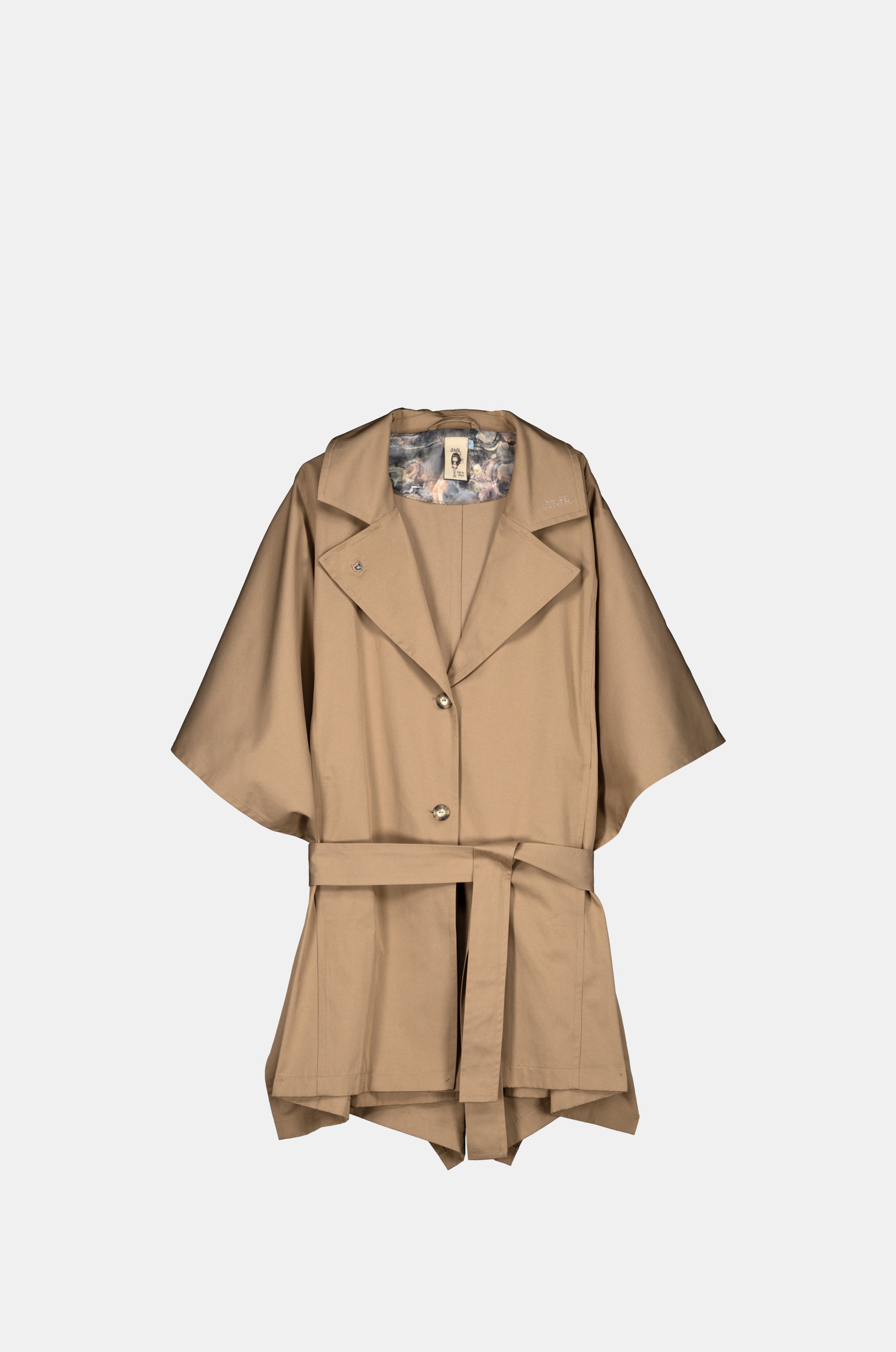 Trench in stile mantella beige