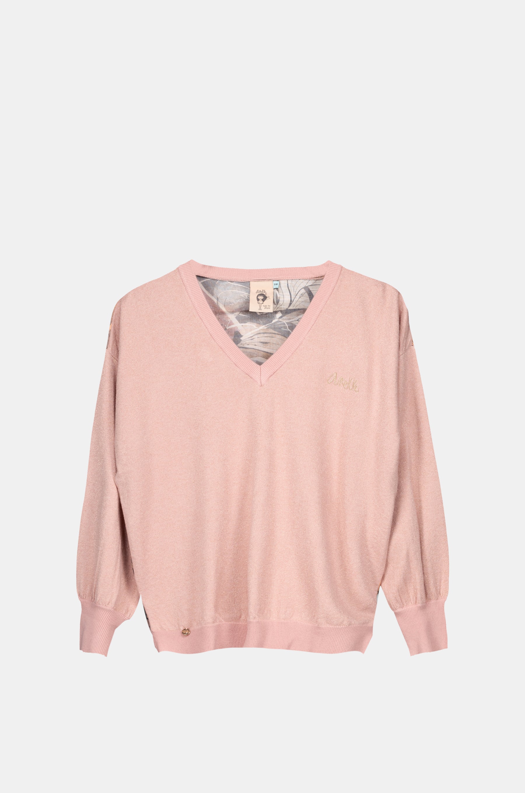 Maglia rosa con schiena stampata