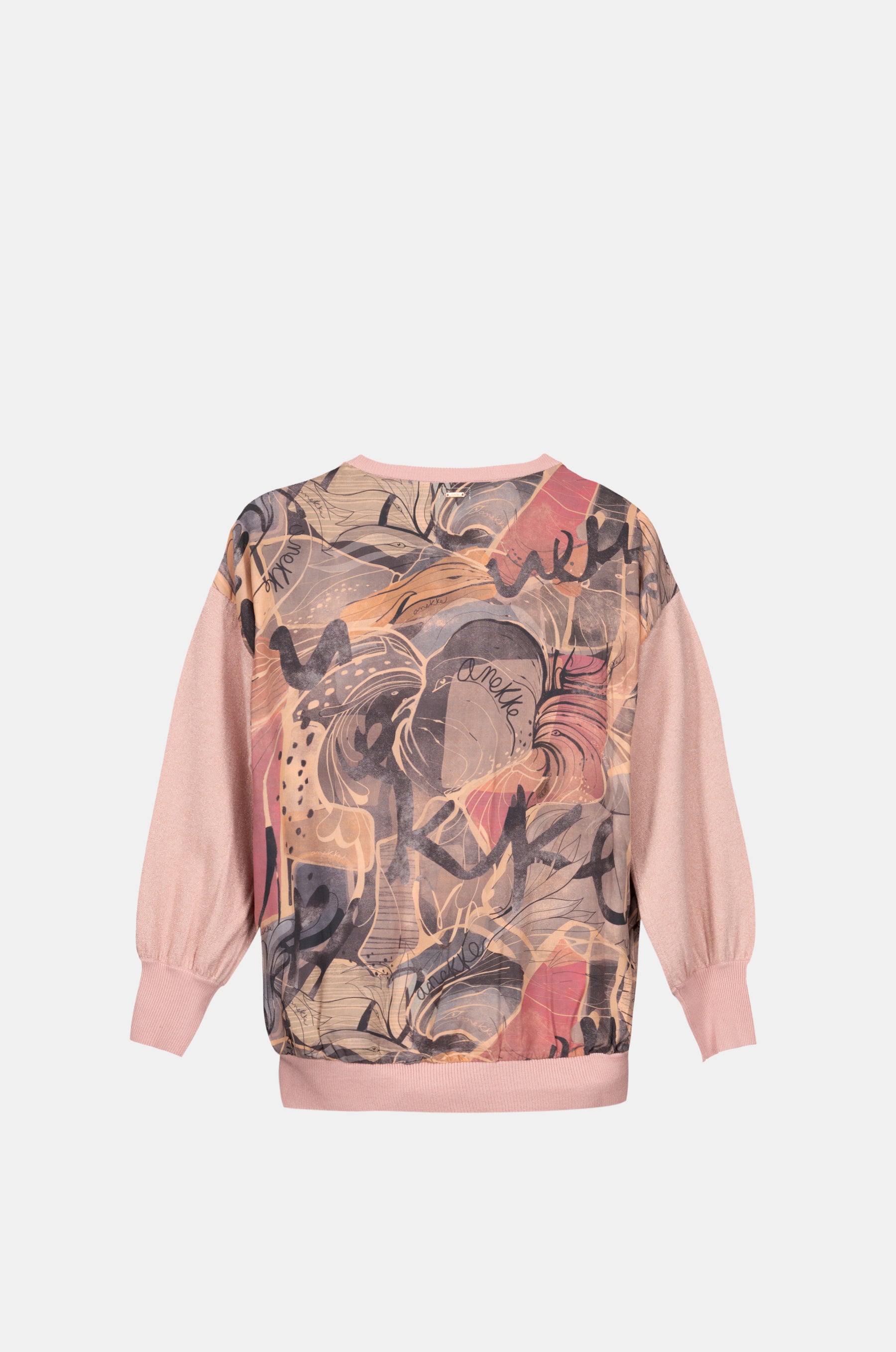 Maglia rosa con schiena stampata