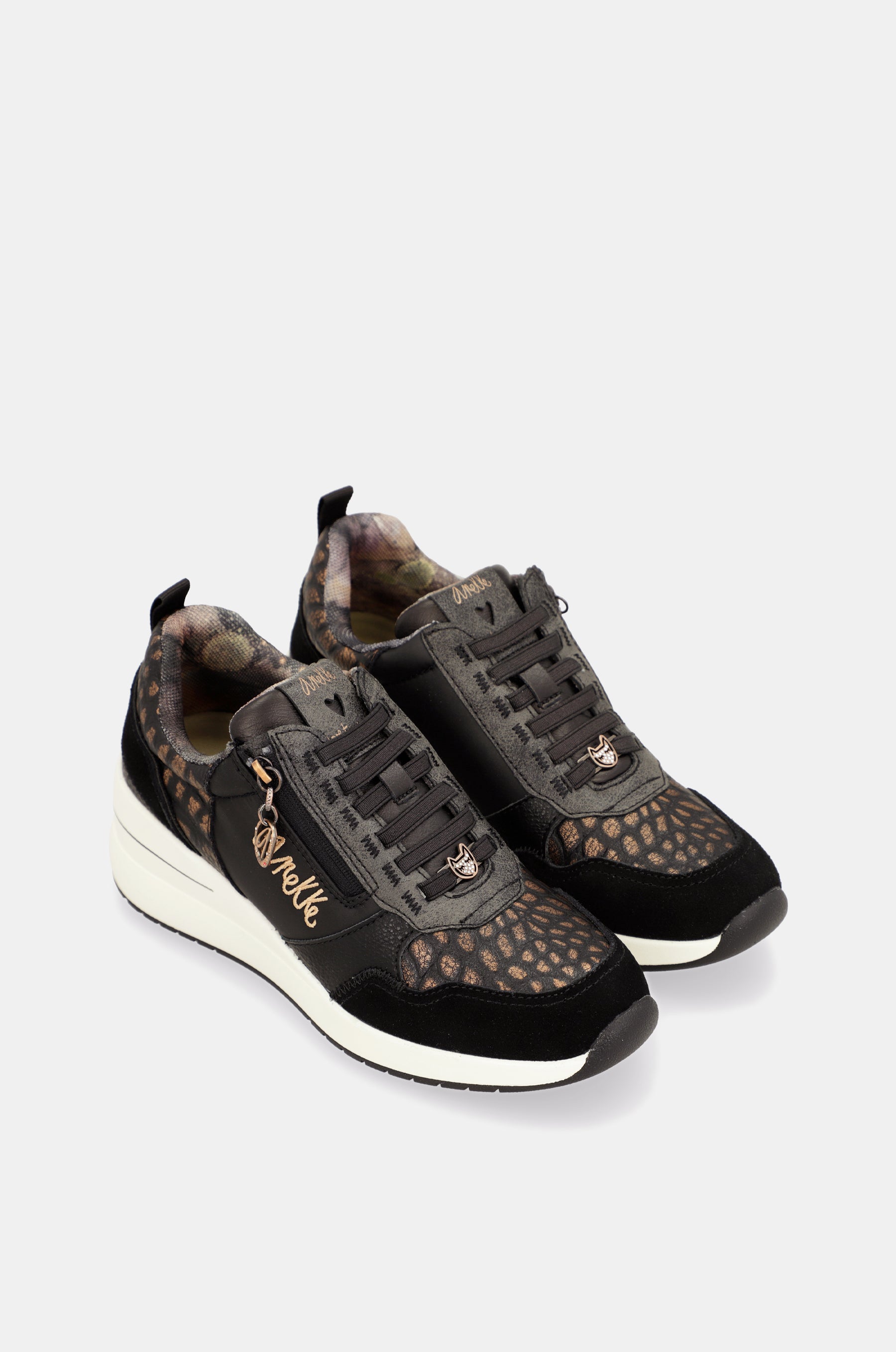 Sneakers con zeppa nere Dreams