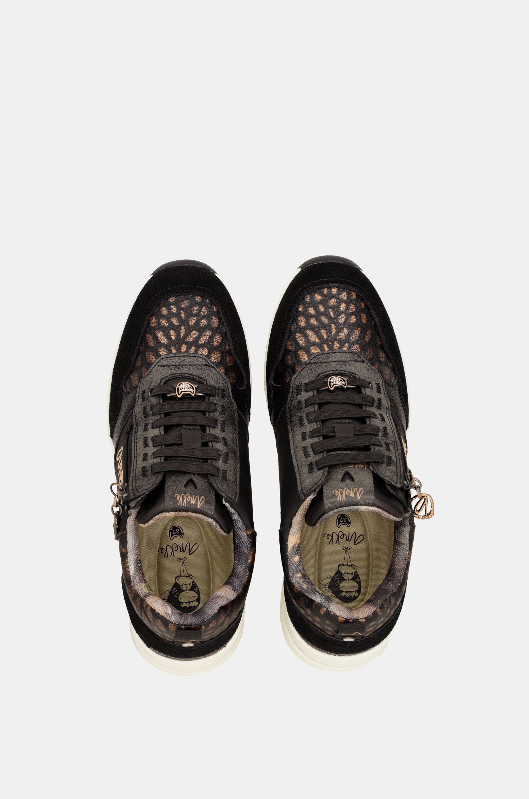 Sneakers con zeppa nere Dreams