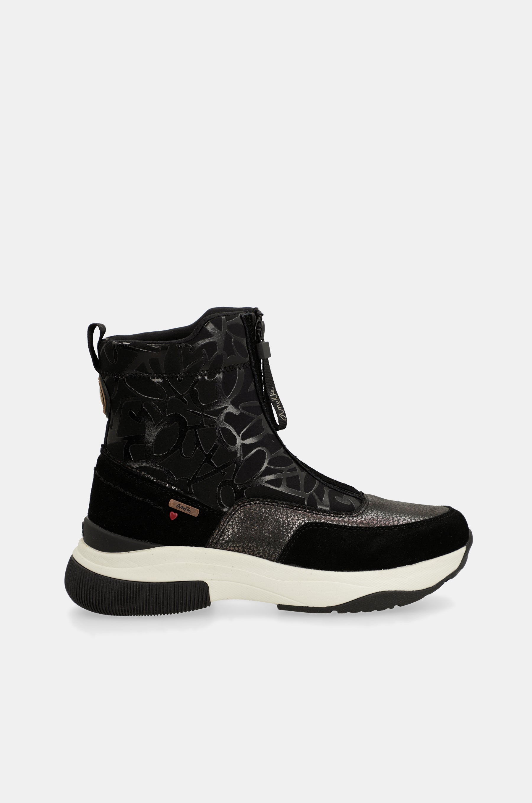 Stivaletto sportivo nero elegante alla caviglia