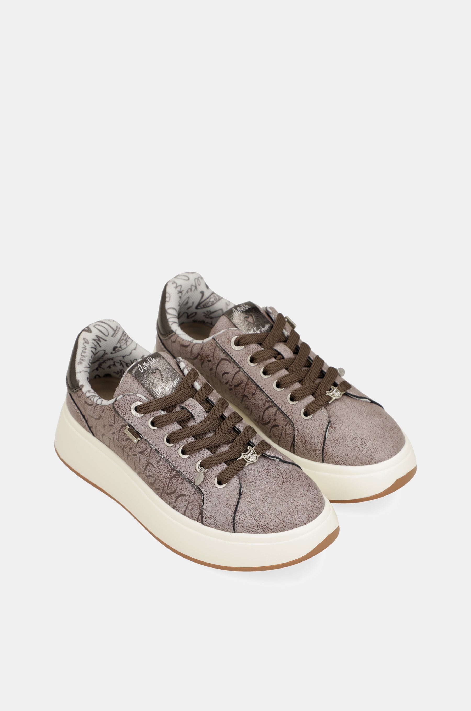 Sneakers casual color ecrù