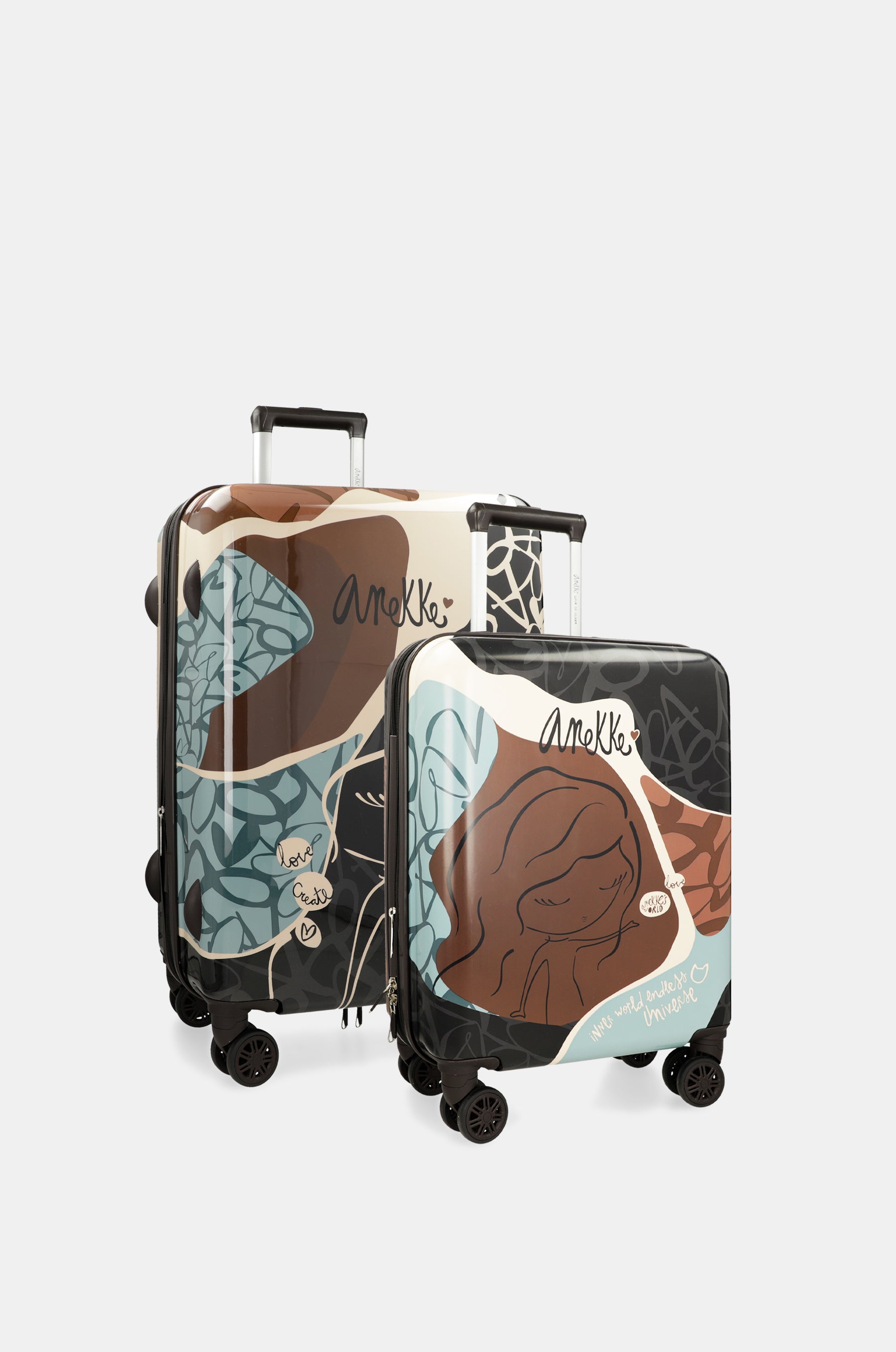 Set di bagagli immaginari