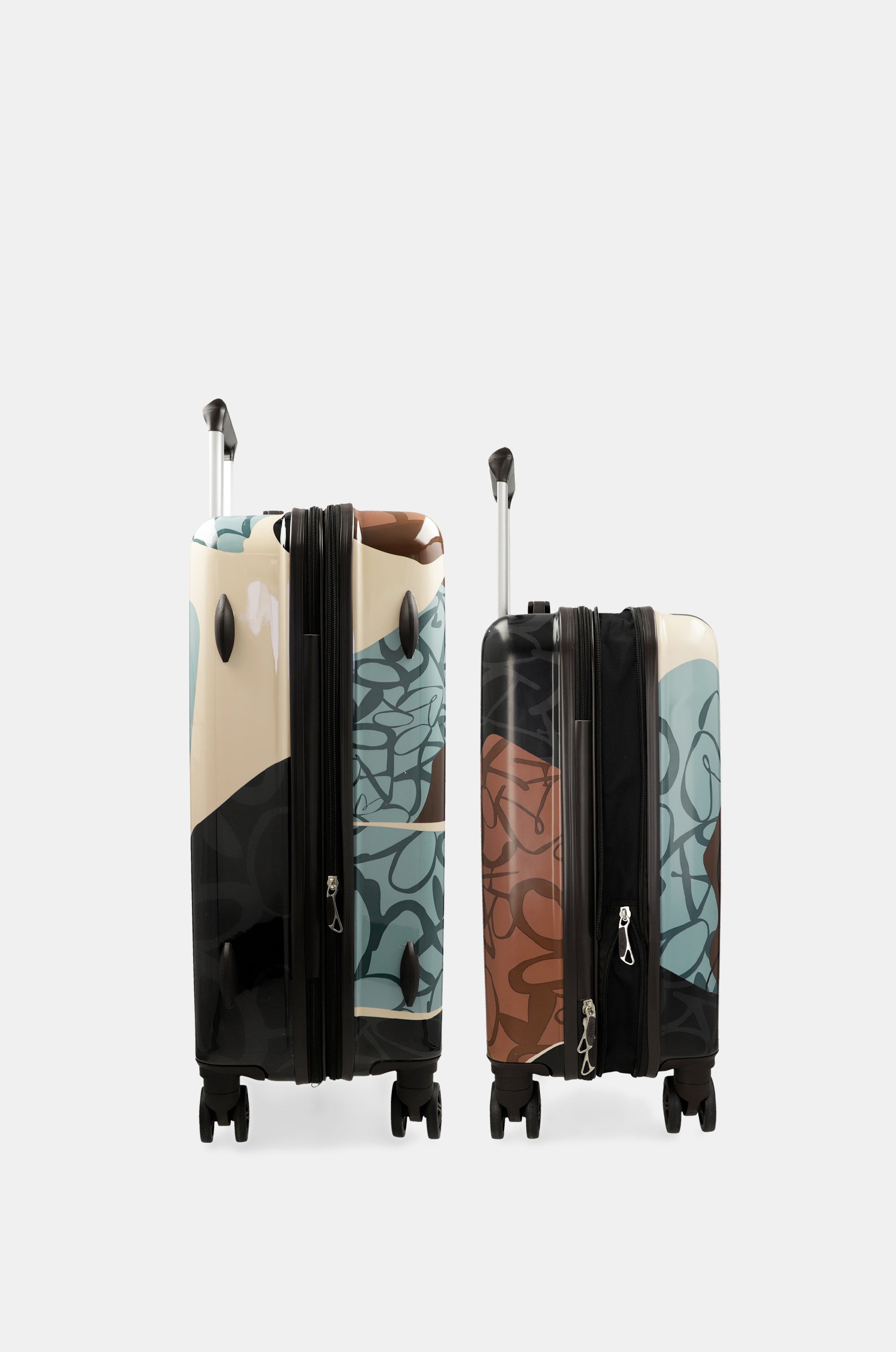 Set di bagagli immaginari