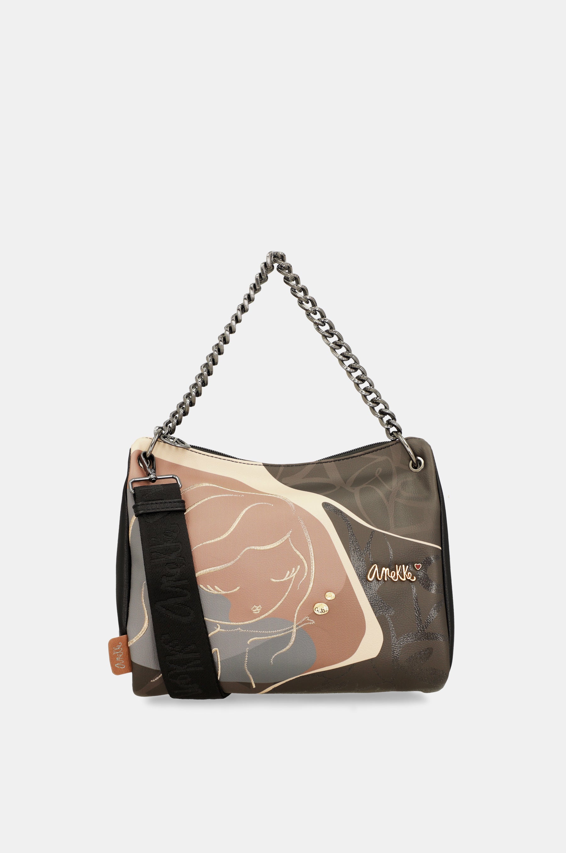 Borsa a tracolla Heartbeat con manico in metallo