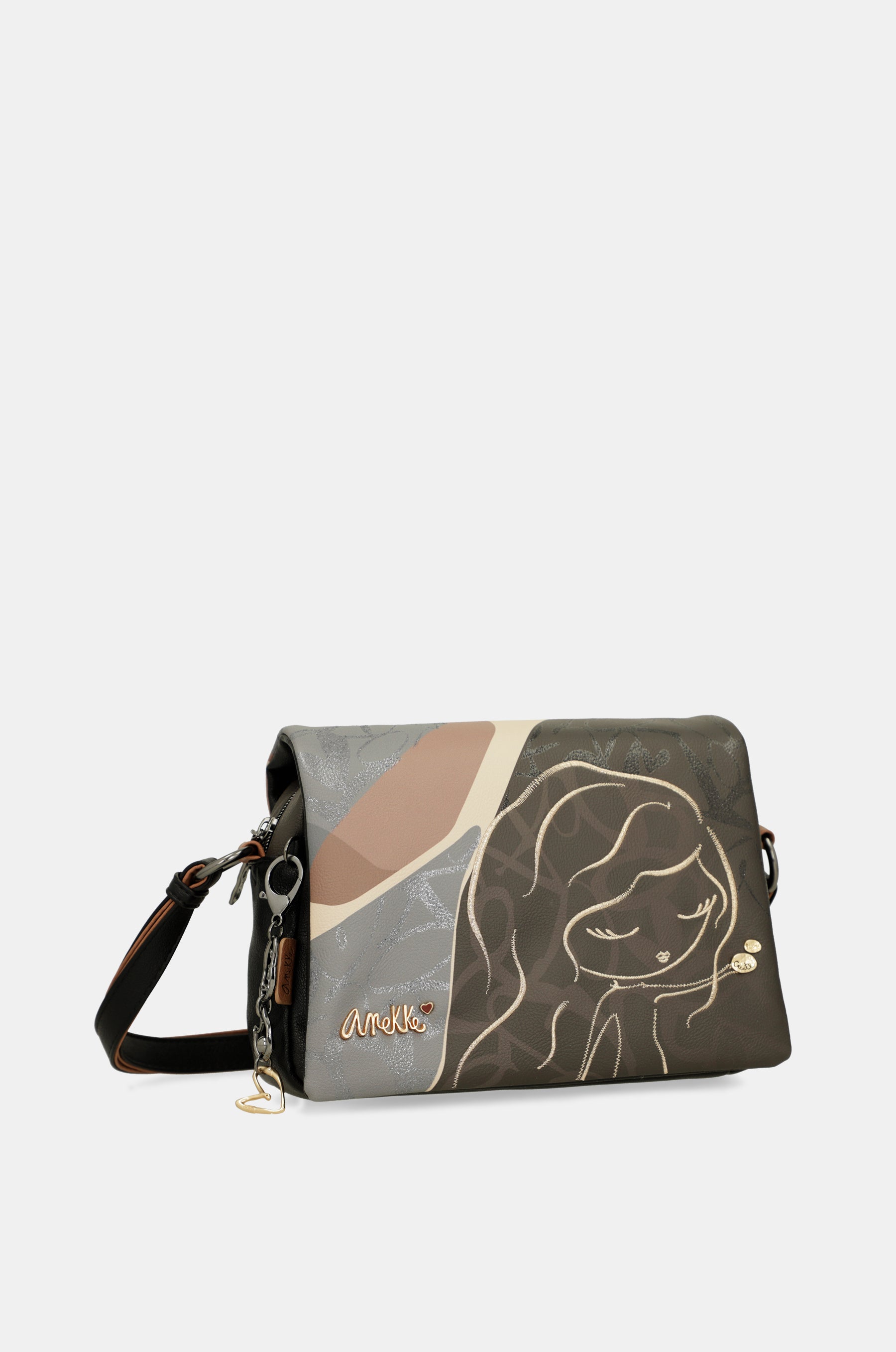 Borsa a tracolla Heartbeat con patta