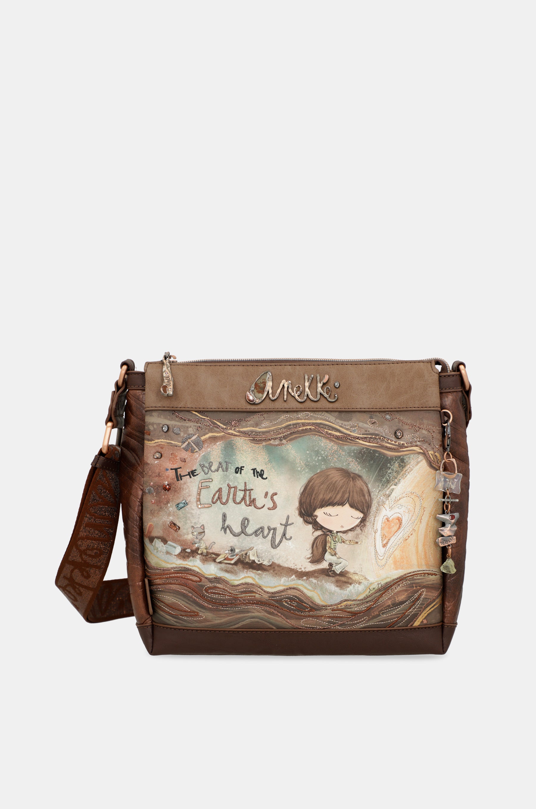 Sac à Bandoulière Anekke Bleu Marine Taille Moyenne - Tissu Poliestere - Réf 38753