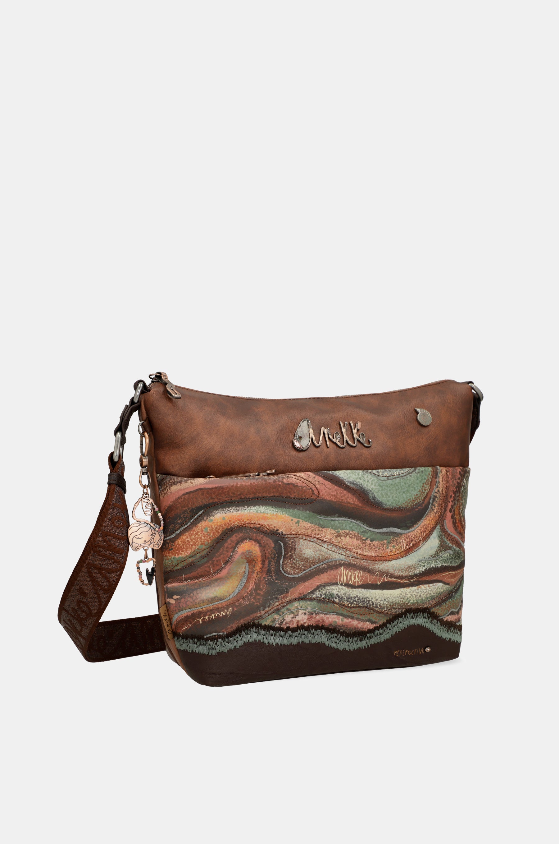 Borsa a tracolla grande Outer con tasche