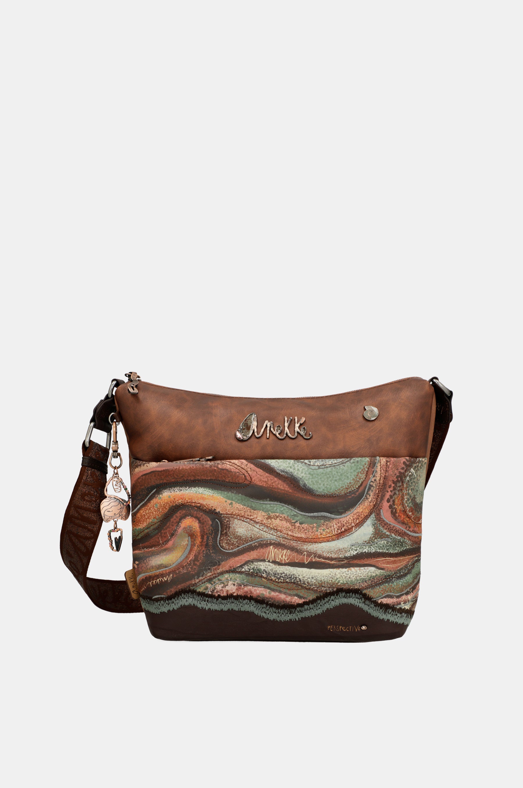 Borsa a tracolla grande Outer con tasche
