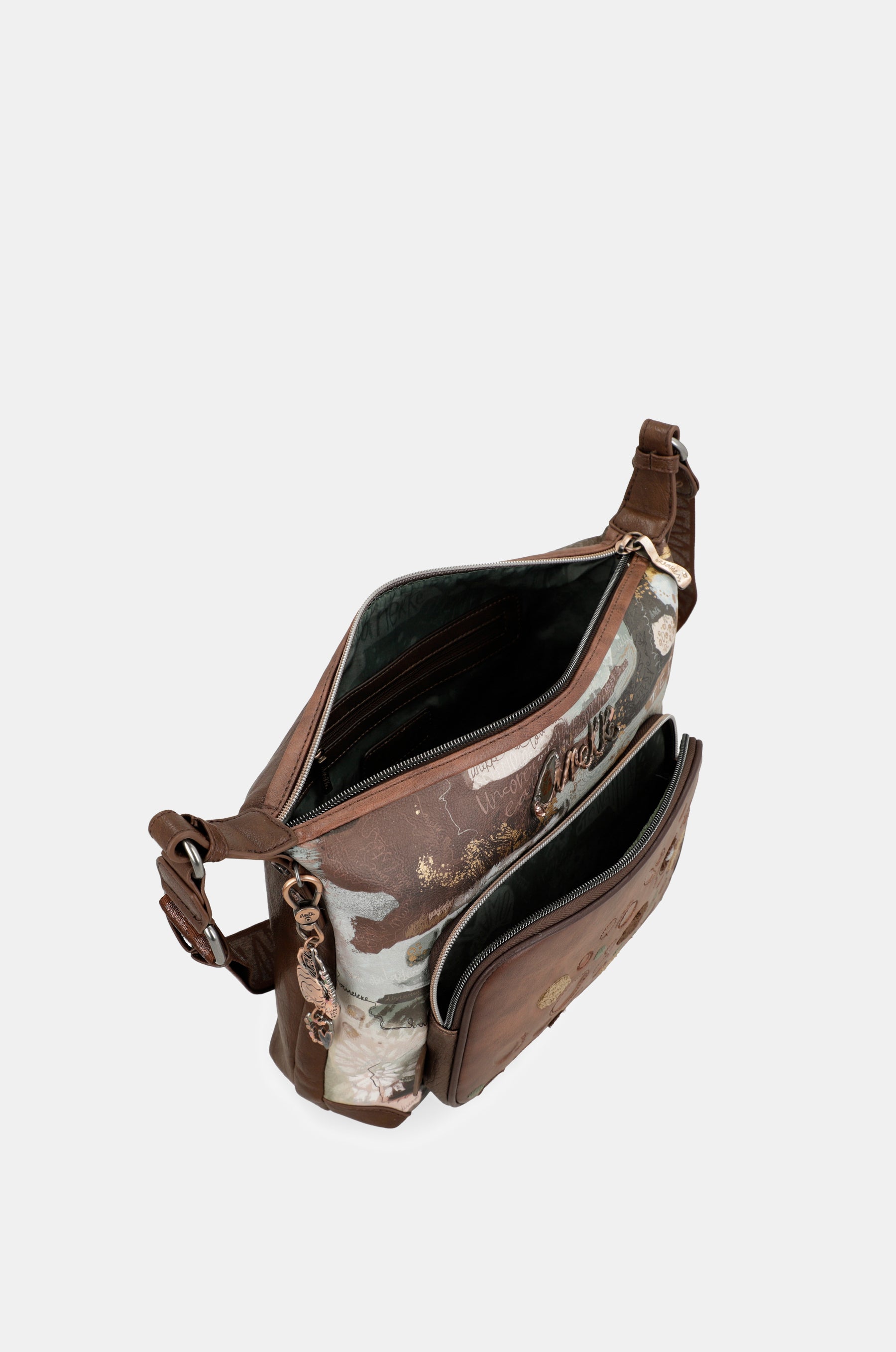 Borsa a tracolla grande Outer con tasche