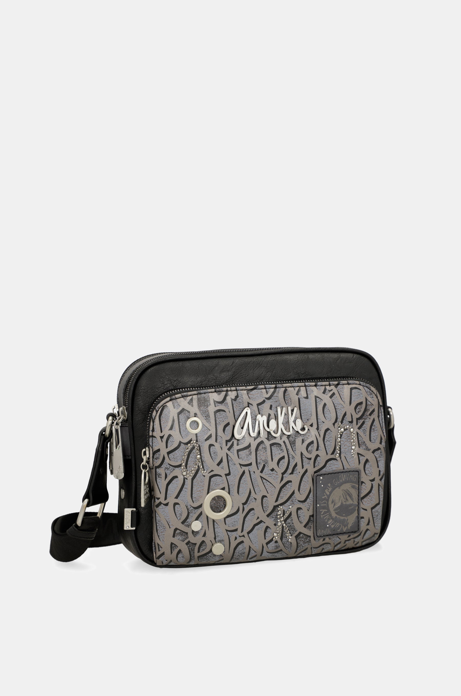 Borsa a tracolla media Crust con tasche
