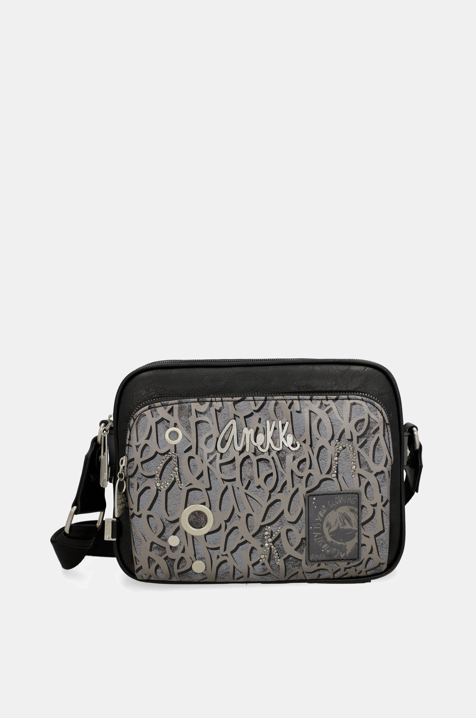 Borsa a tracolla media Crust con tasche