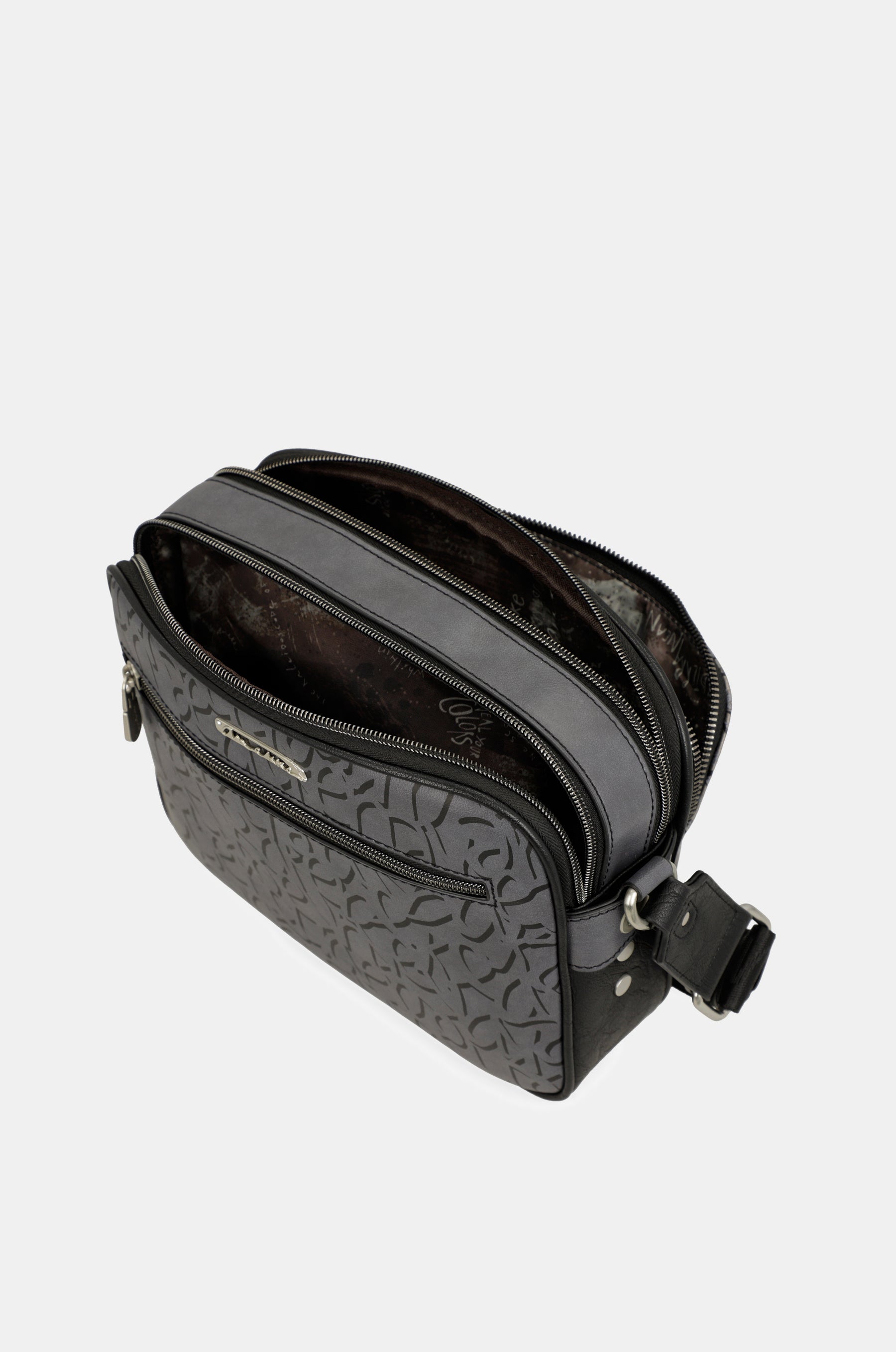 Borsa a tracolla media Crust con tasche