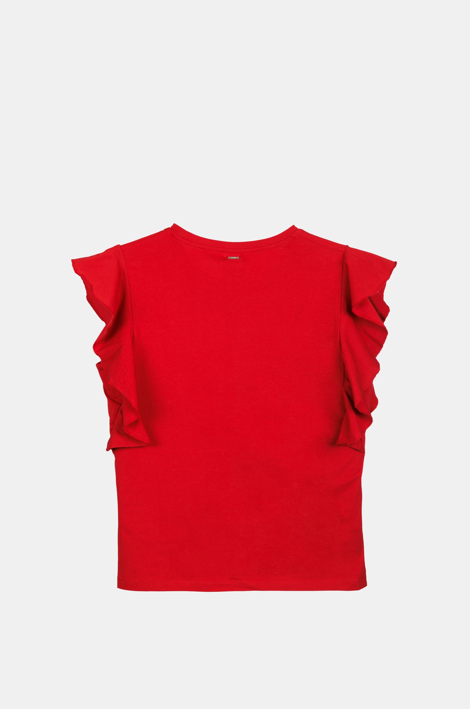 T-shirt rossa brillante a maniche corte Anekke