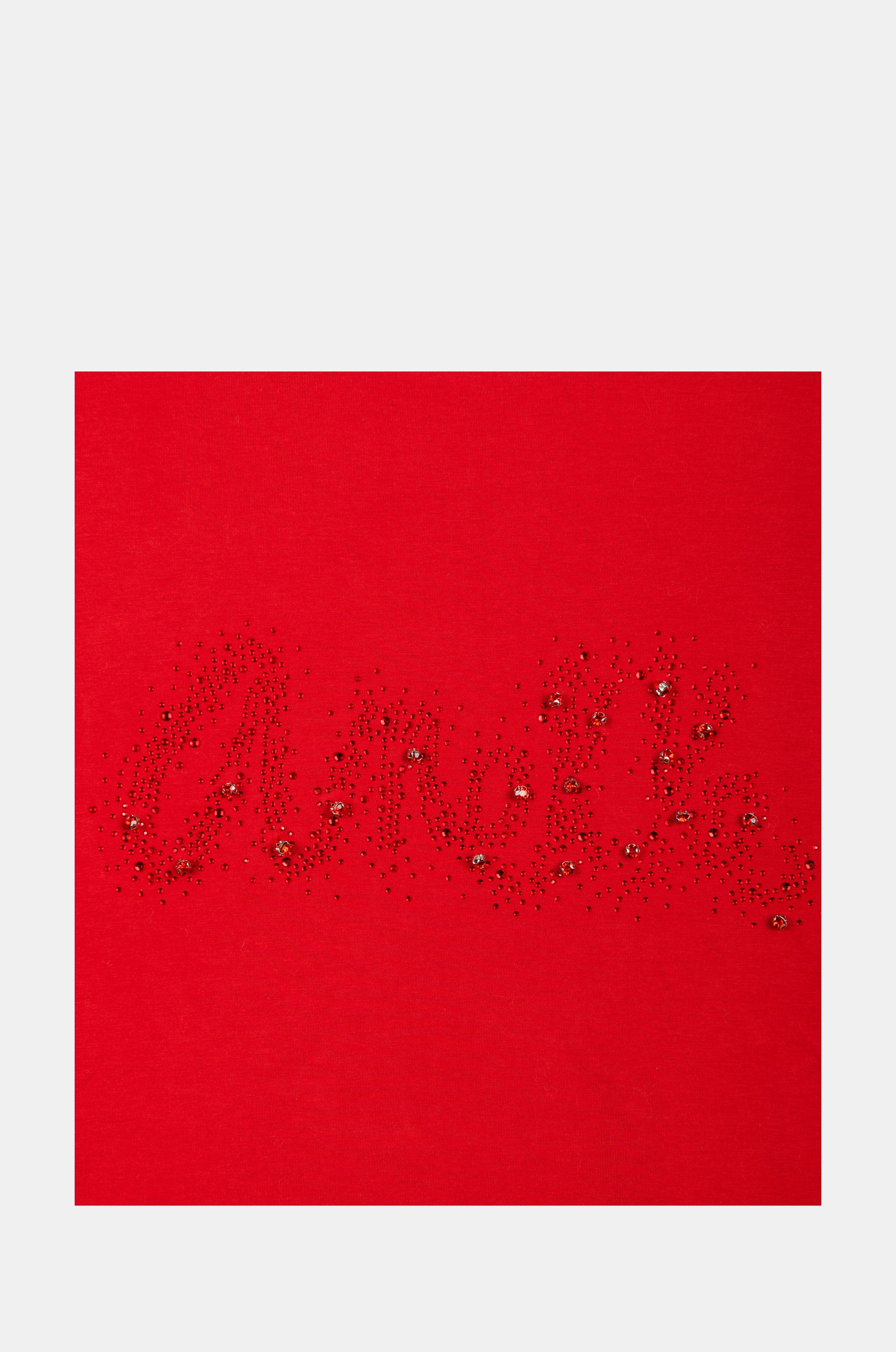T-shirt rossa brillante a maniche corte Anekke