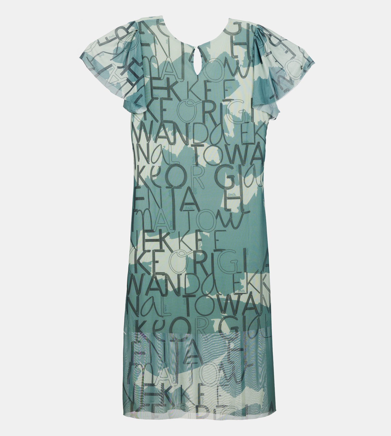 Vestito verde a maniche corte