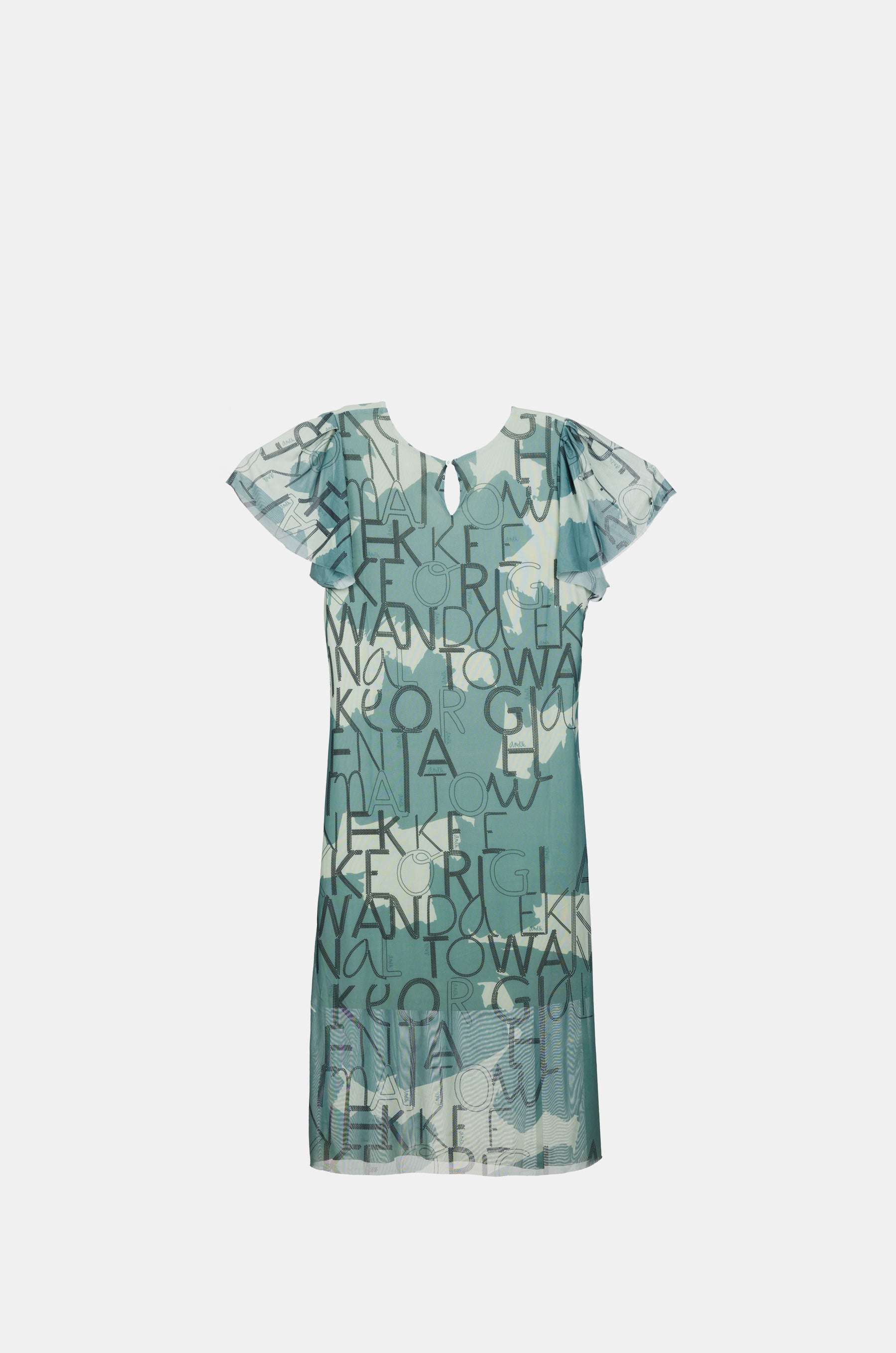 Vestito verde a maniche corte