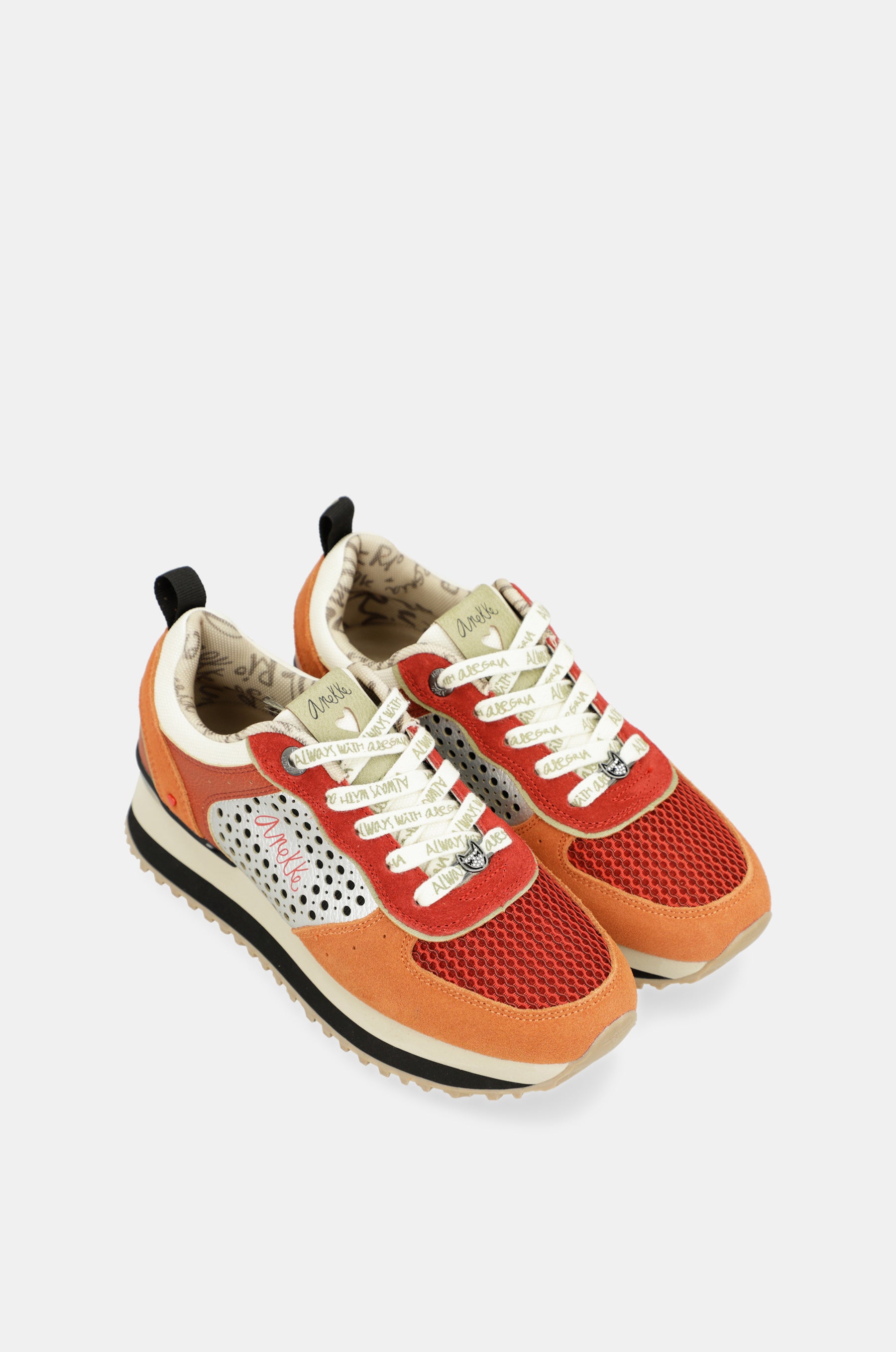 Sneakers piattaforma rossa