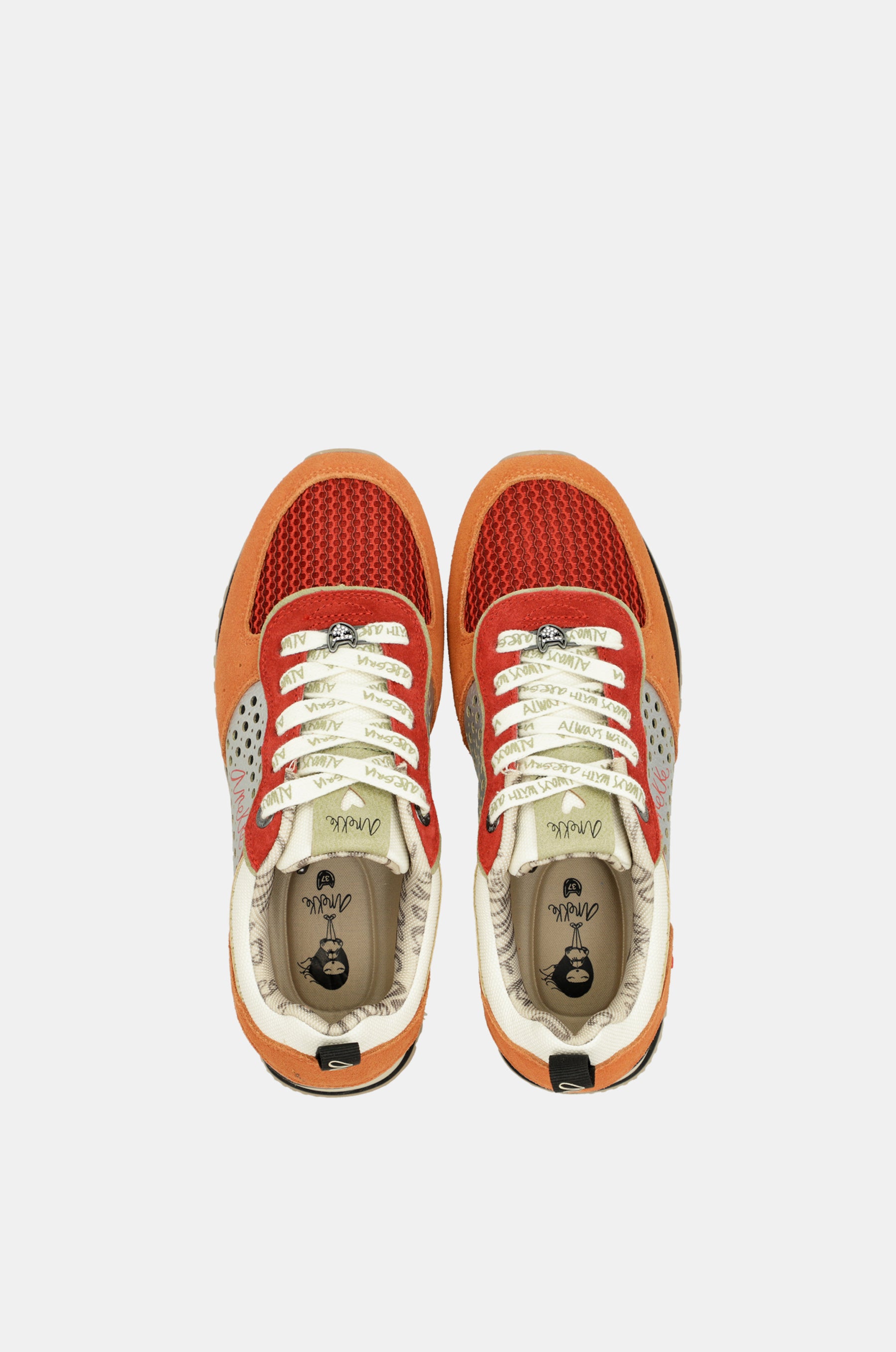 Sneakers piattaforma rossa