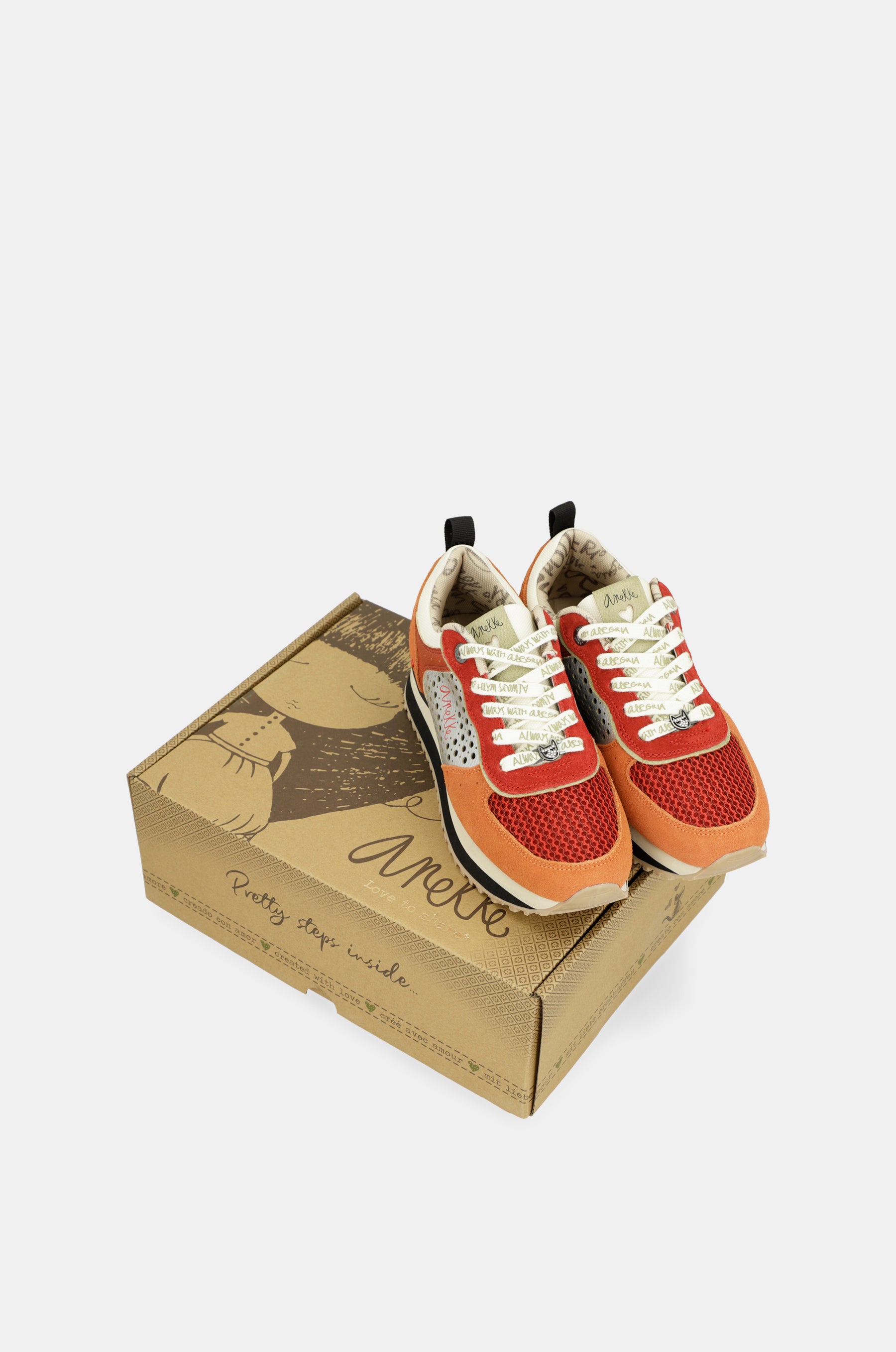 Sneakers piattaforma rossa