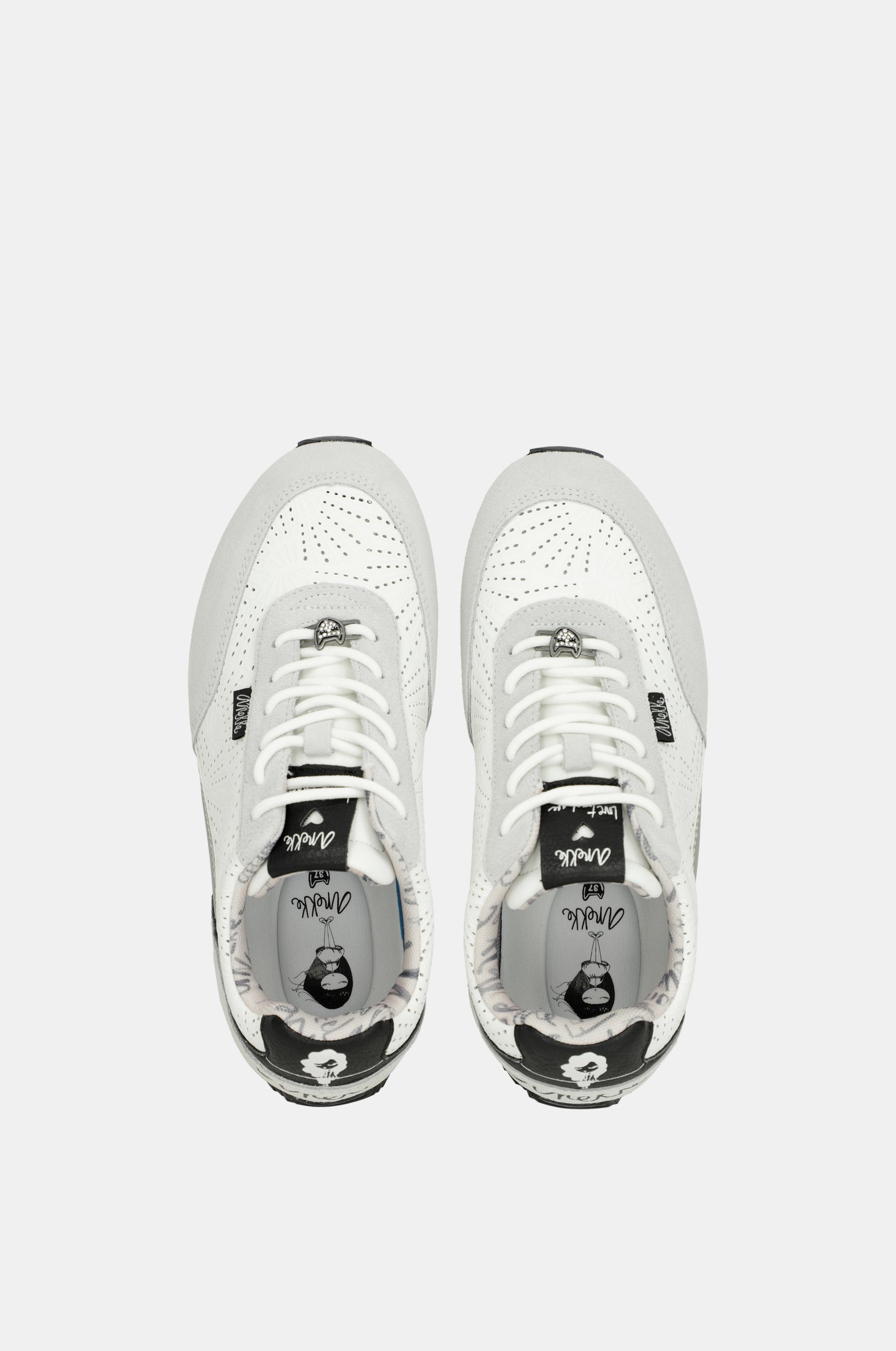Sneakers a Pois Bianchi