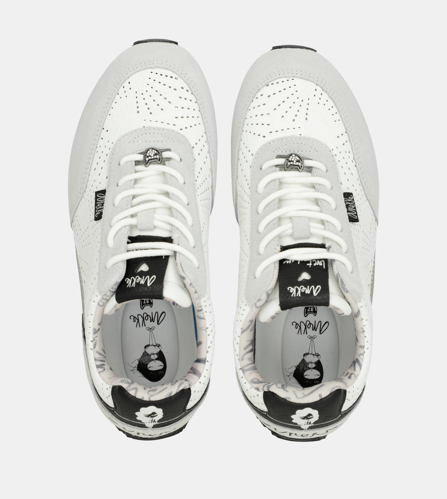 Sneakers a Pois Bianchi