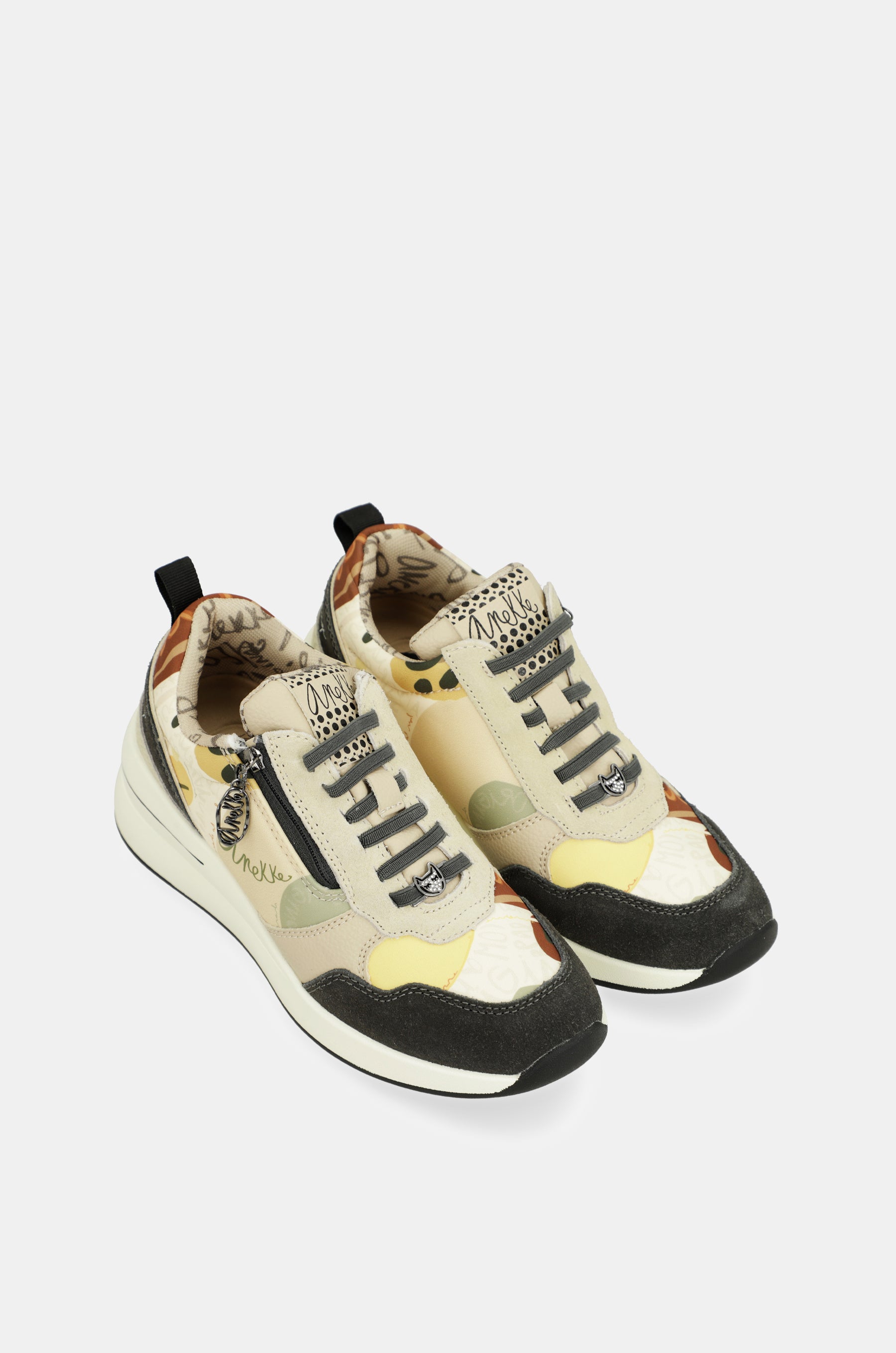 Sneakers a cuneo multicolore