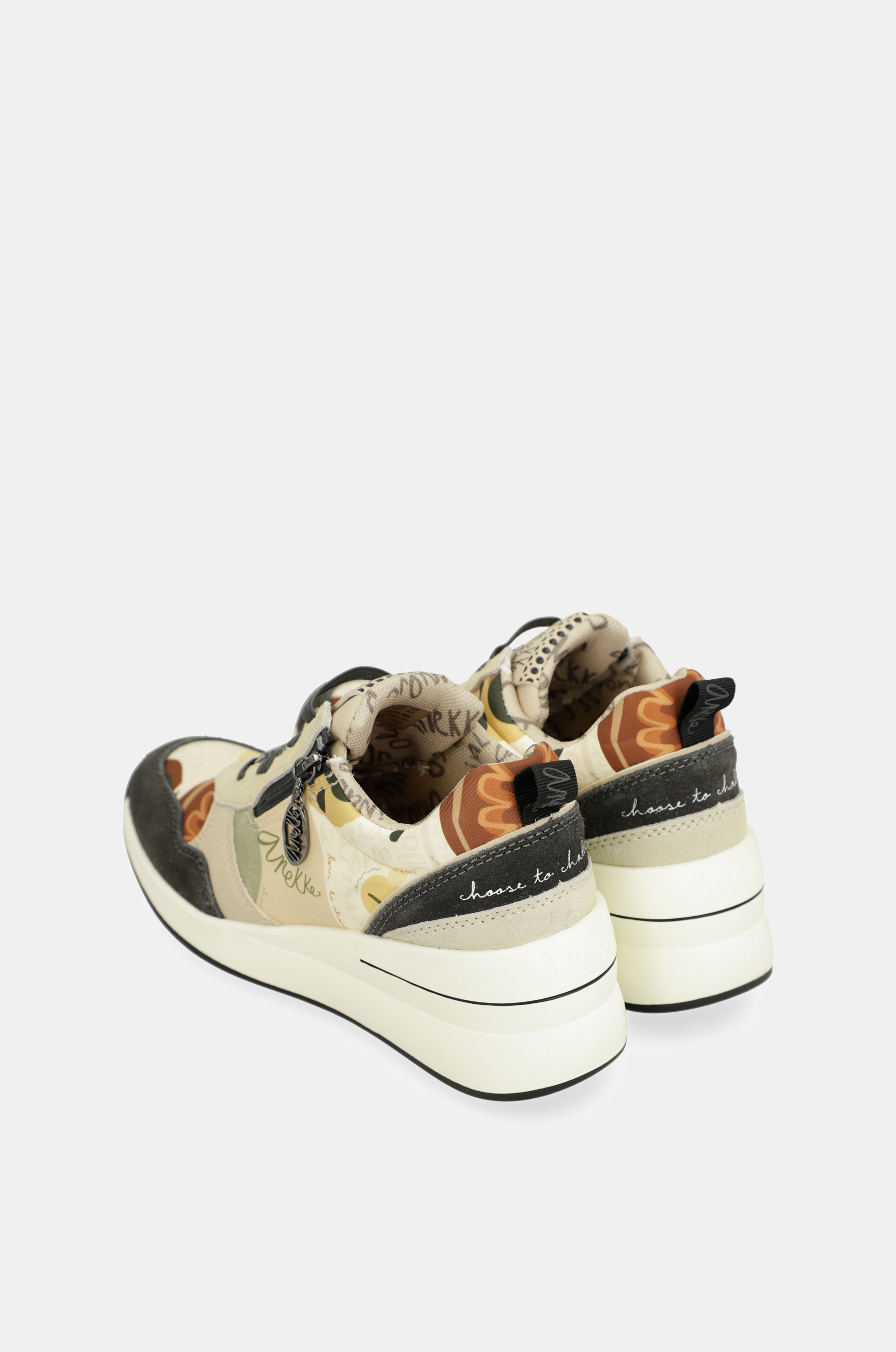 Sneakers a cuneo multicolore