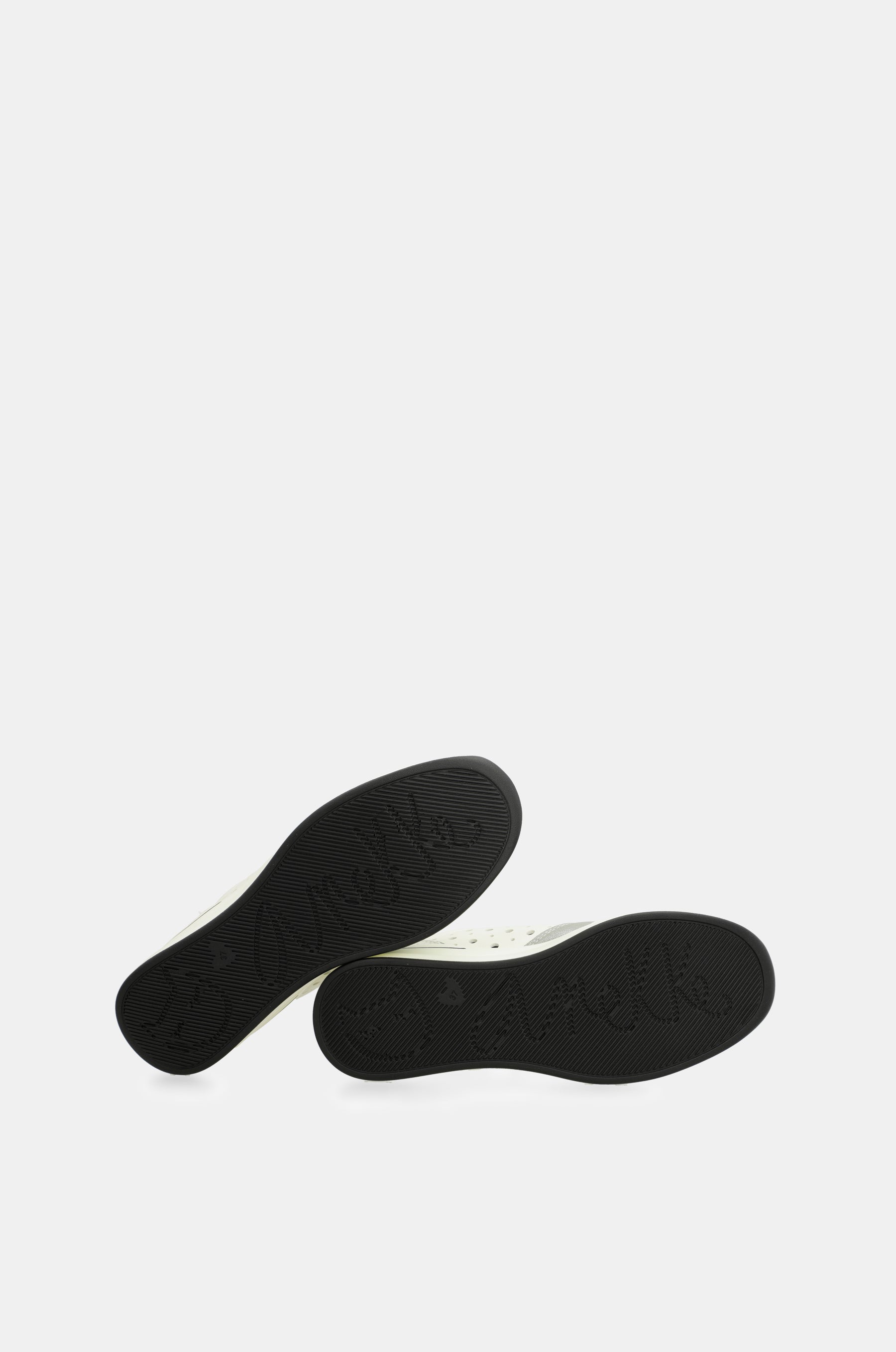 Sneakers bianche a forma di cuneo con pois