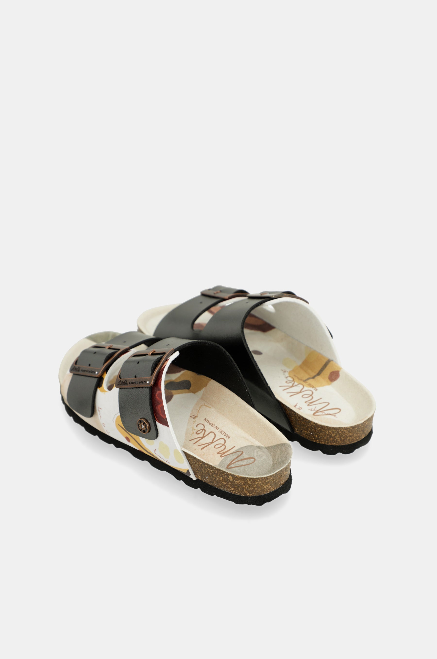 Sandali bio multicolore neri