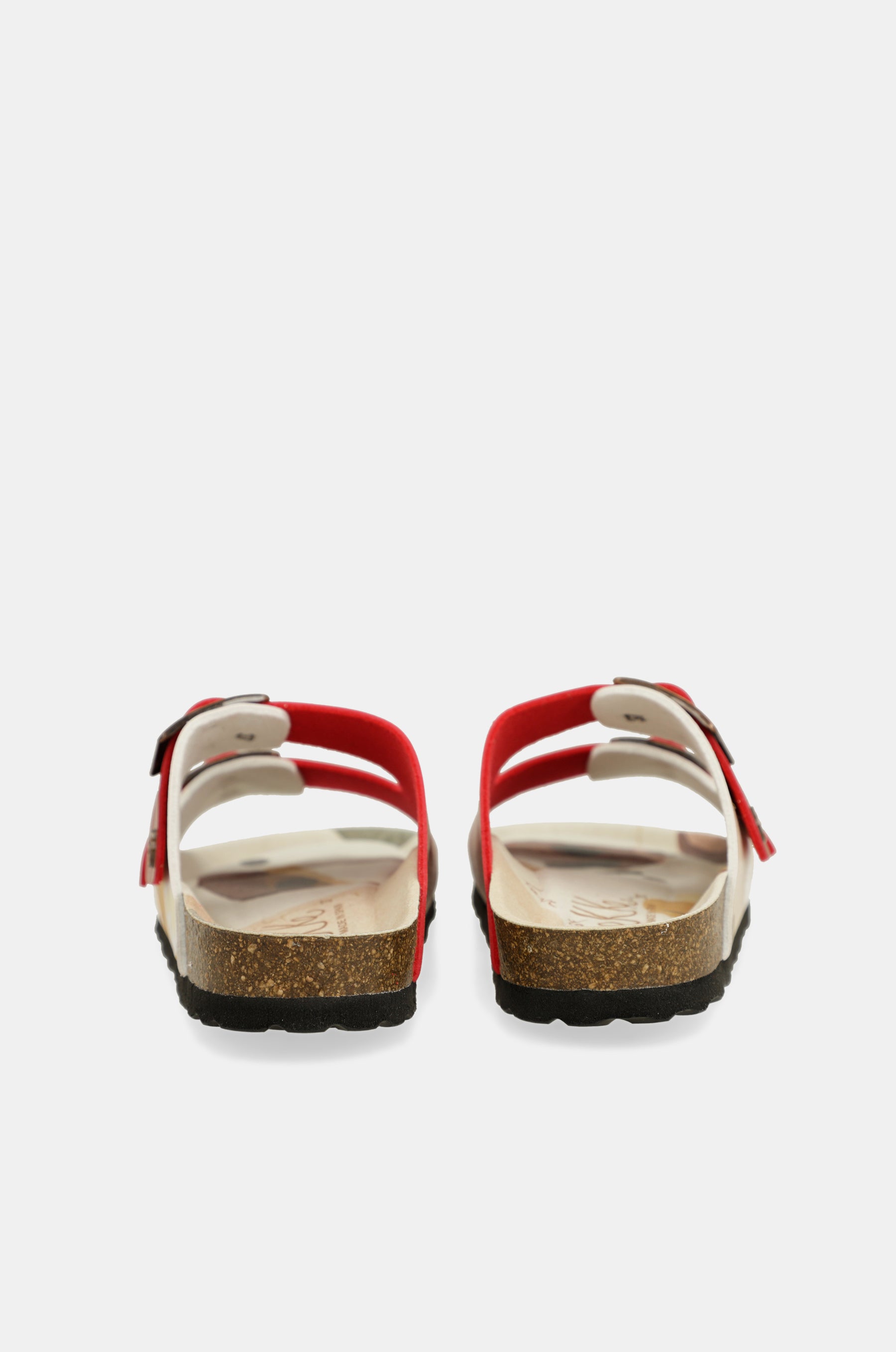 Sandali bio multicolore rossi