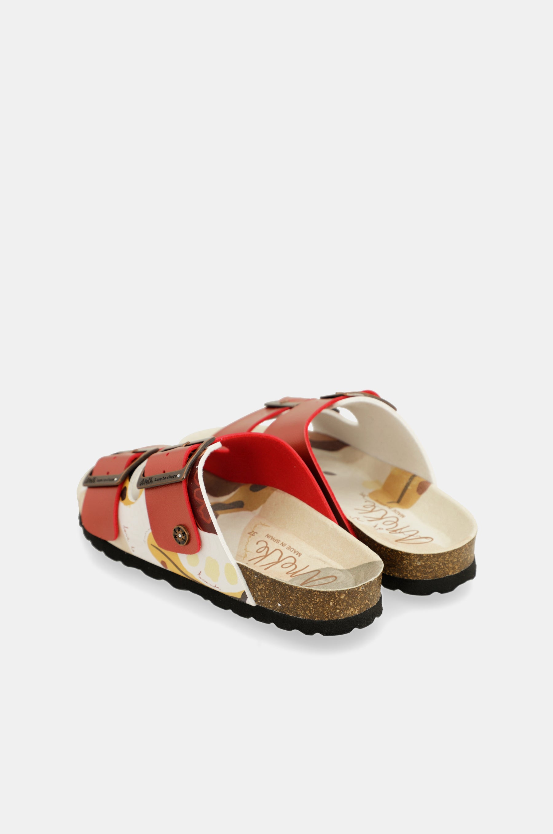 Sandali bio multicolore rossi