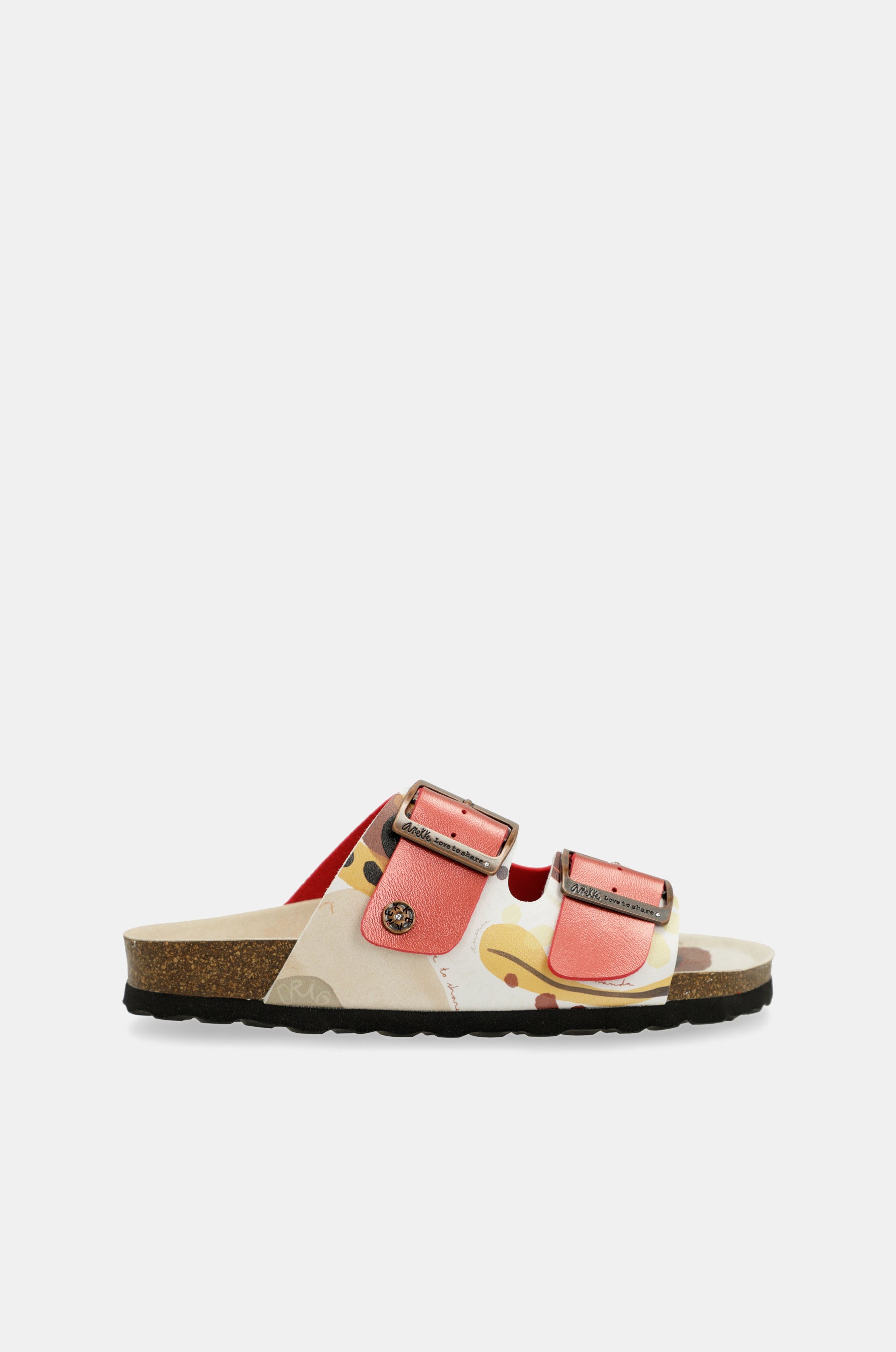 Sandali bio multicolore rossi