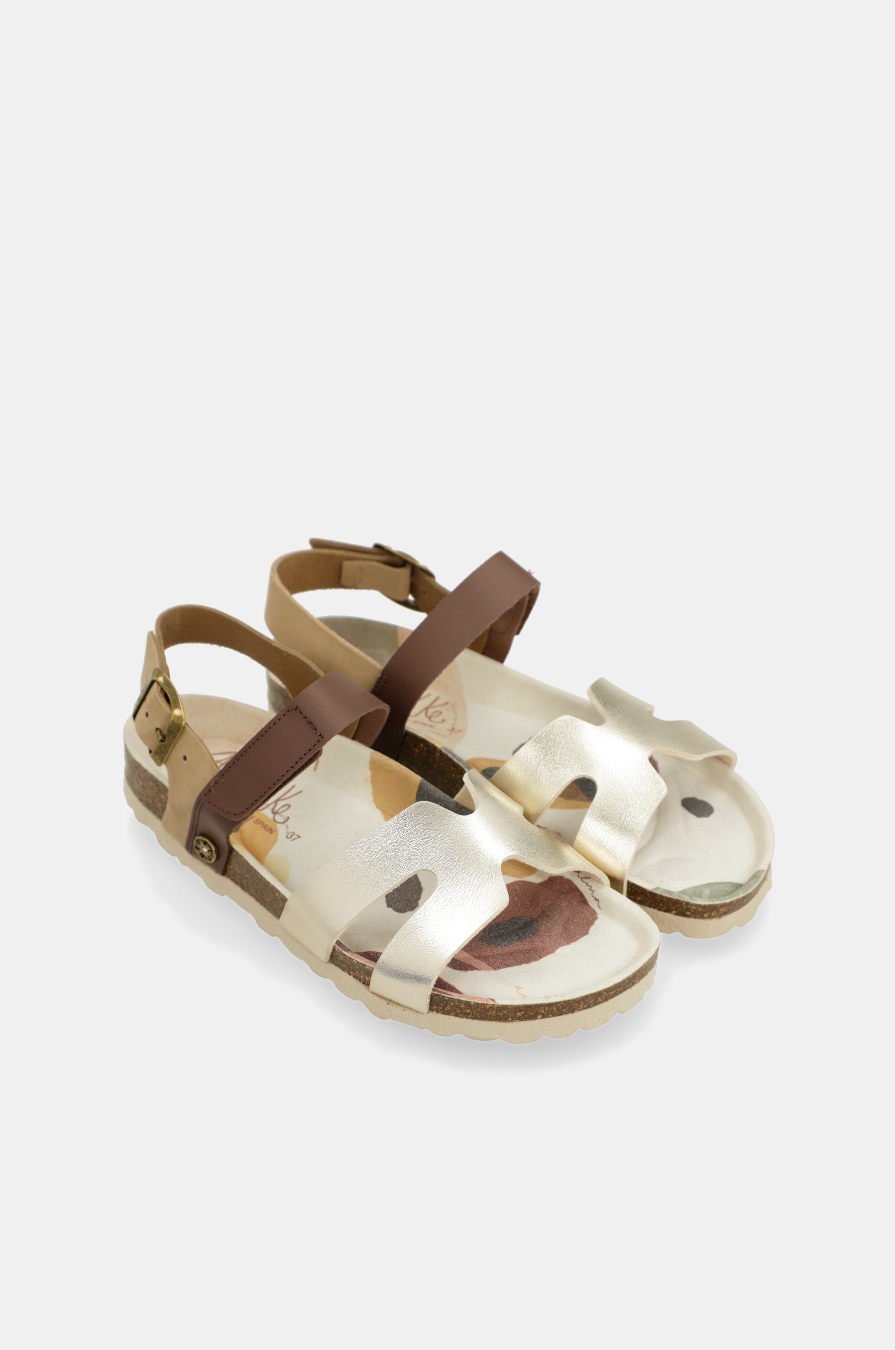 Sandali oro e marroni