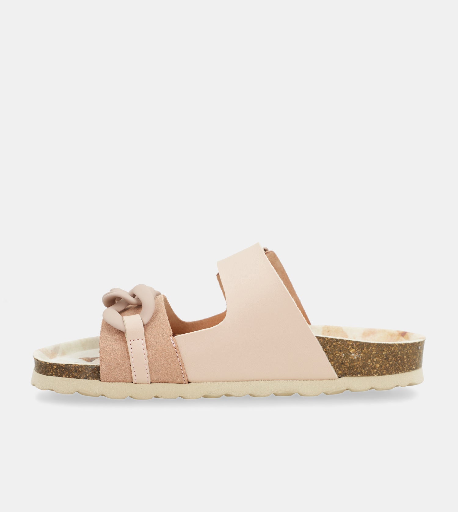 Sandali bio rosa con catena